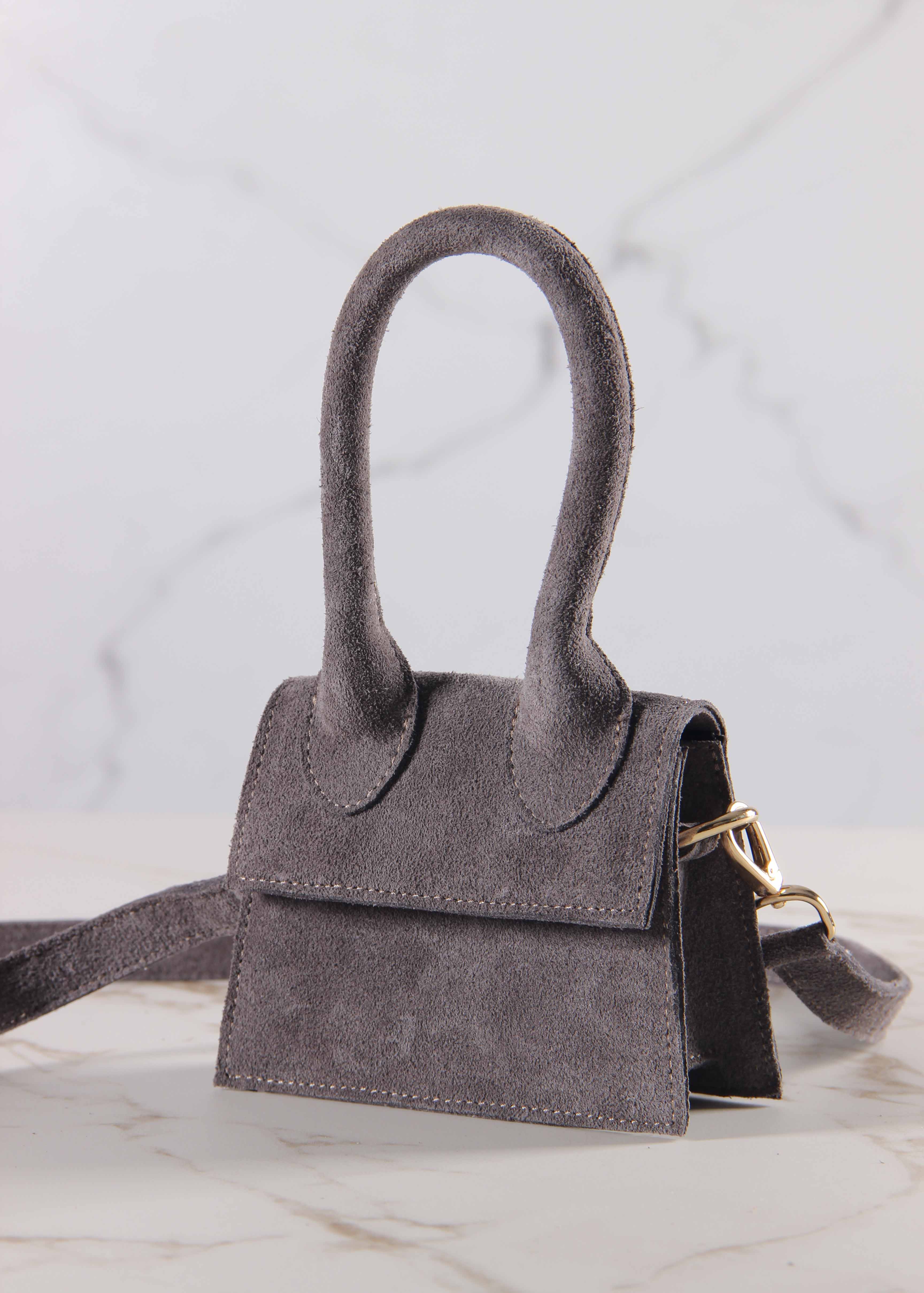 картинка Сумка ED`ART  J 01.серый замок замша от интернет магазина