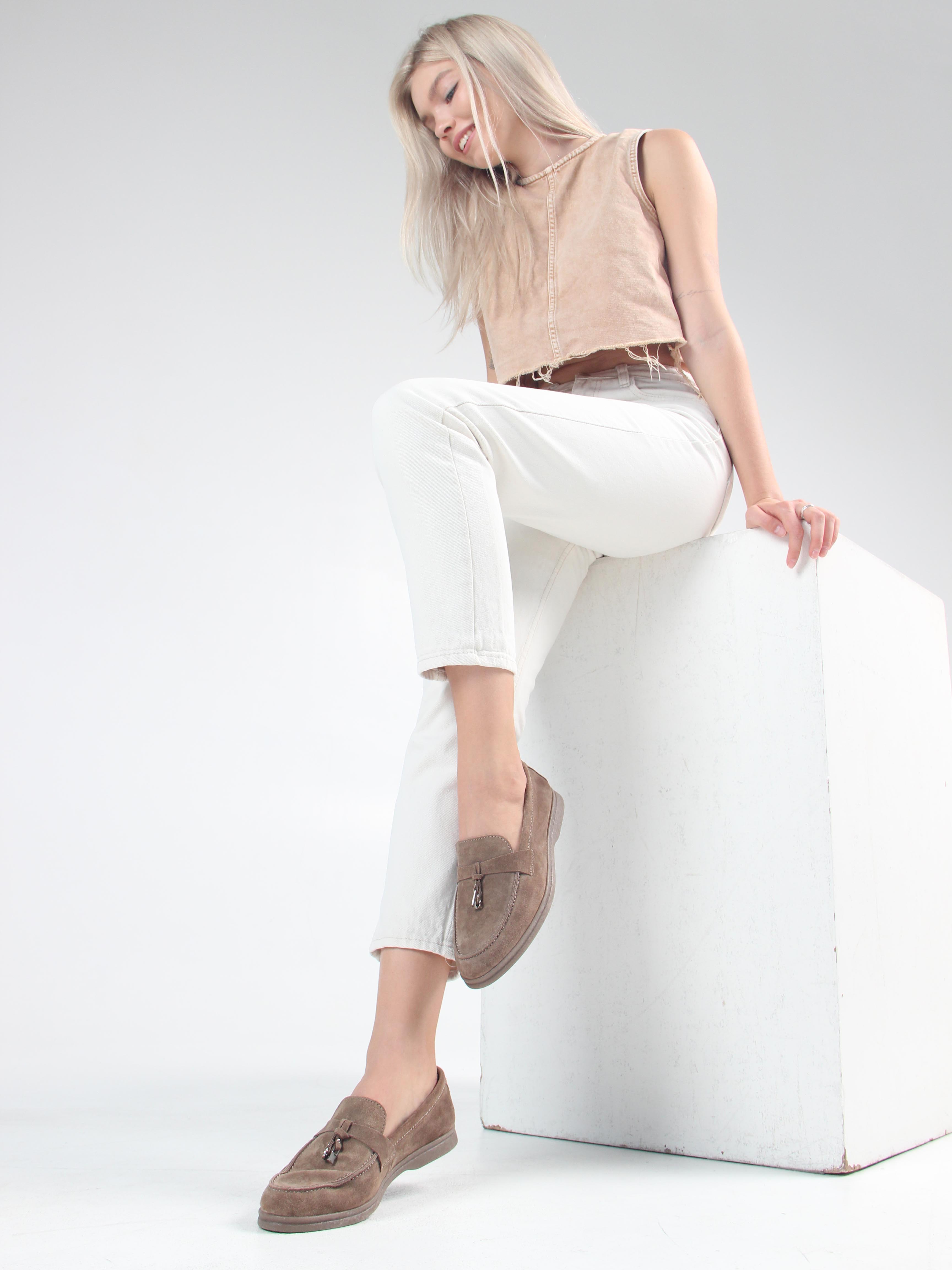 картинка Лоферы туфли ED'ART 170.2614'be. Коричневый капучино от интернет магазина