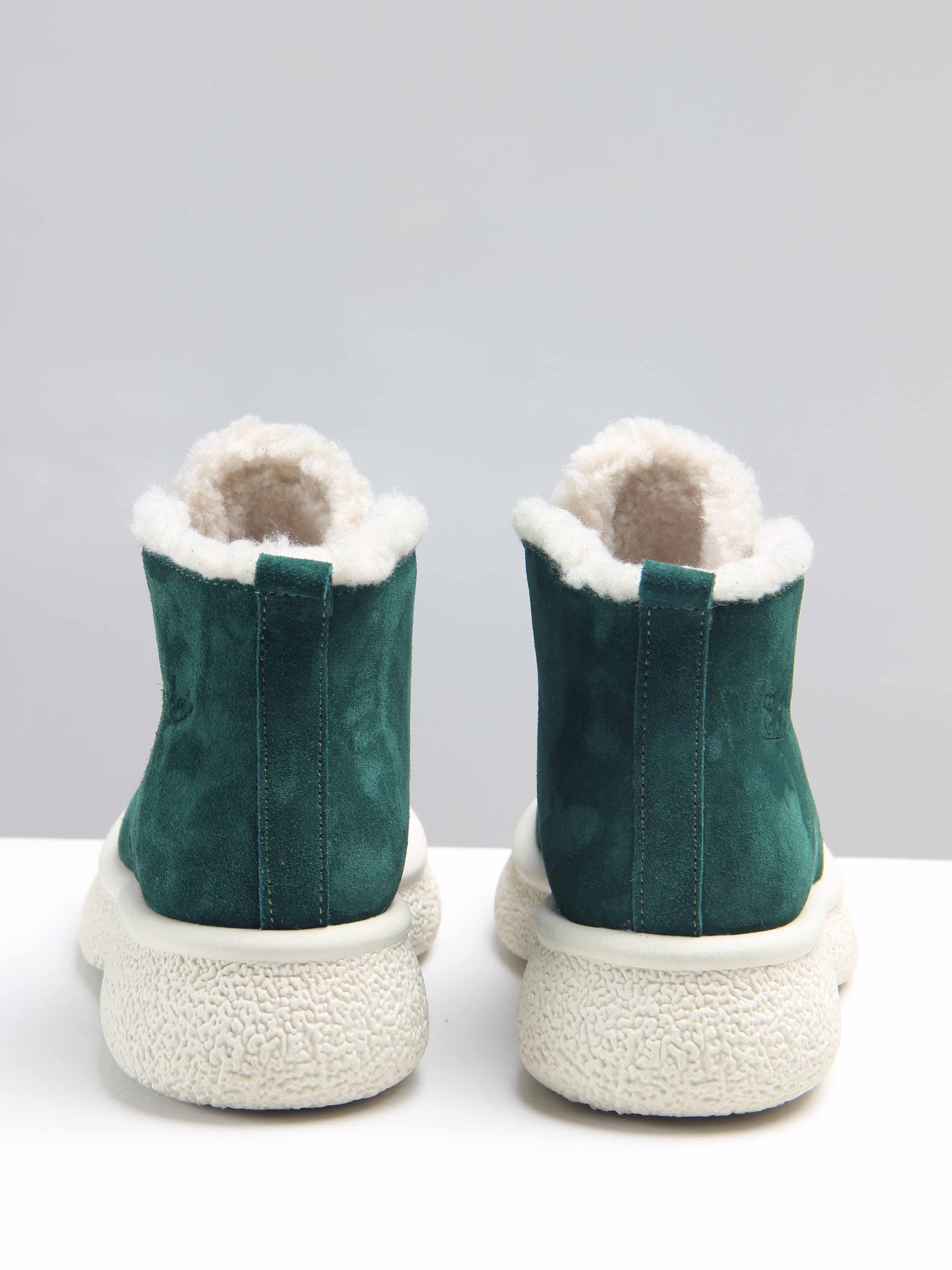 картинка Ботинки ED'ART 308.агата w. зеленый замша от интернет магазина