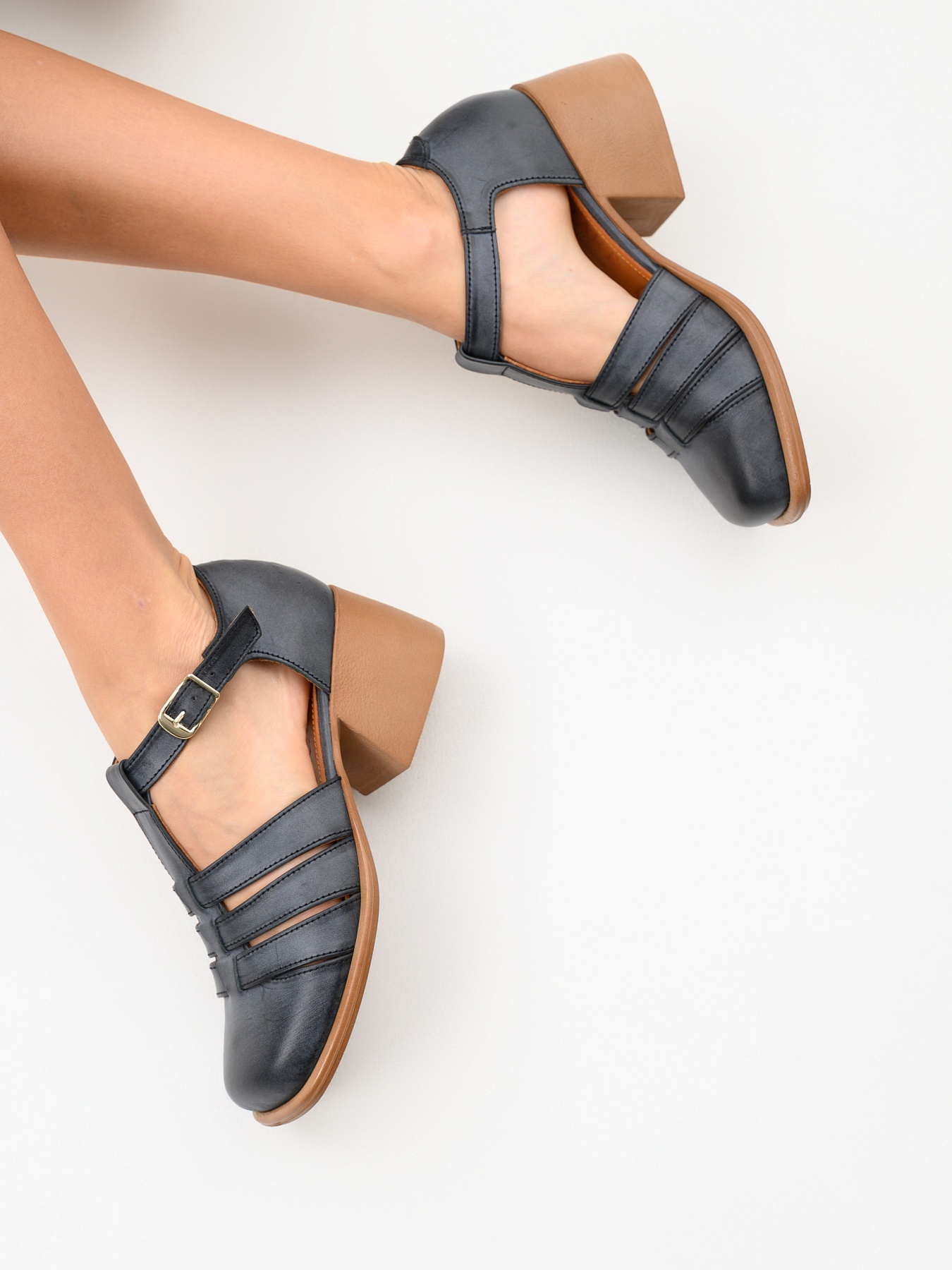 картинка Босоножки ED'ART 5036.23663'bе.Вакса черный+коричневый от интернет магазина