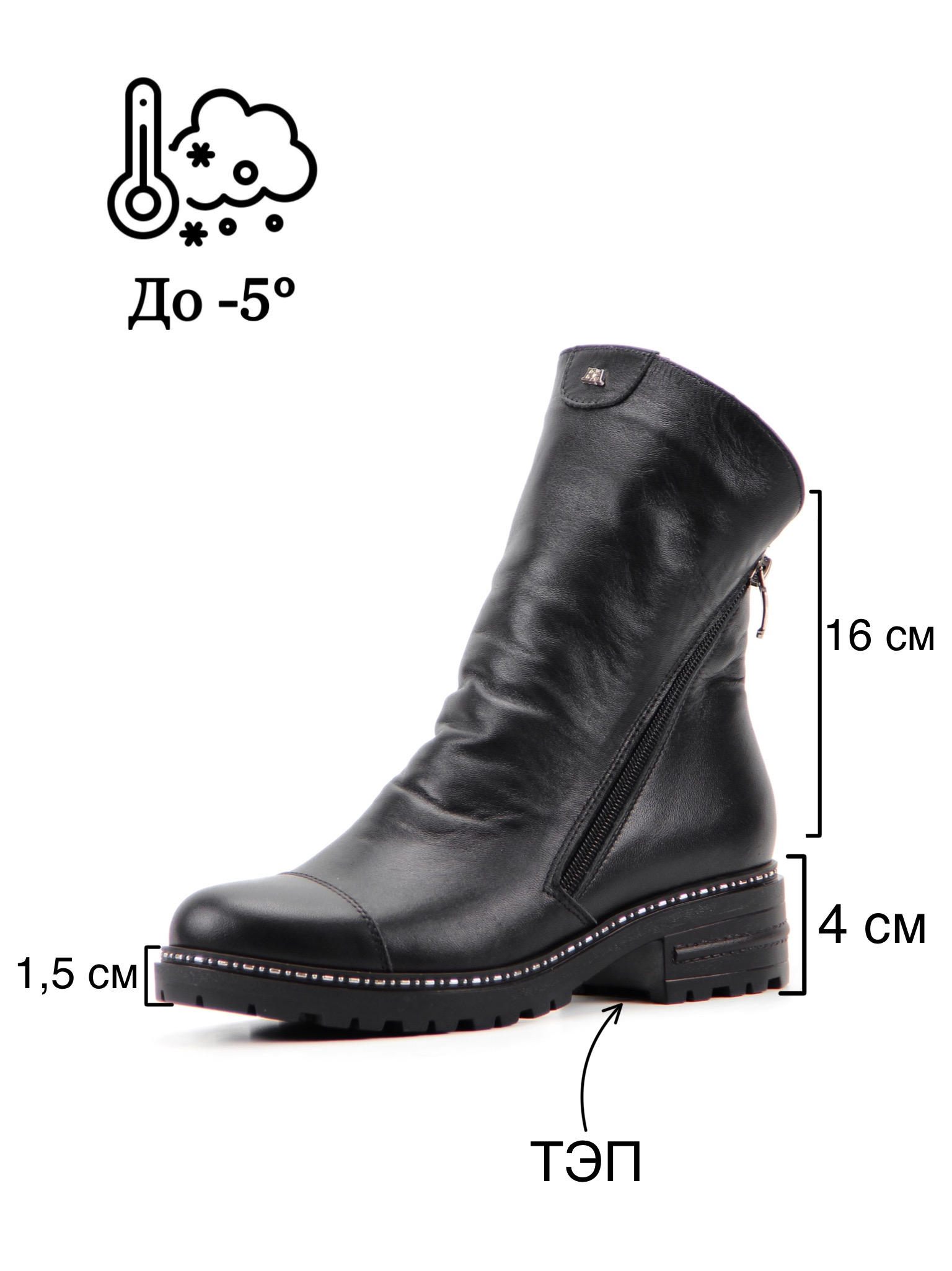 картинка Ботинки ED'ART 233.brook4.black R от интернет магазина