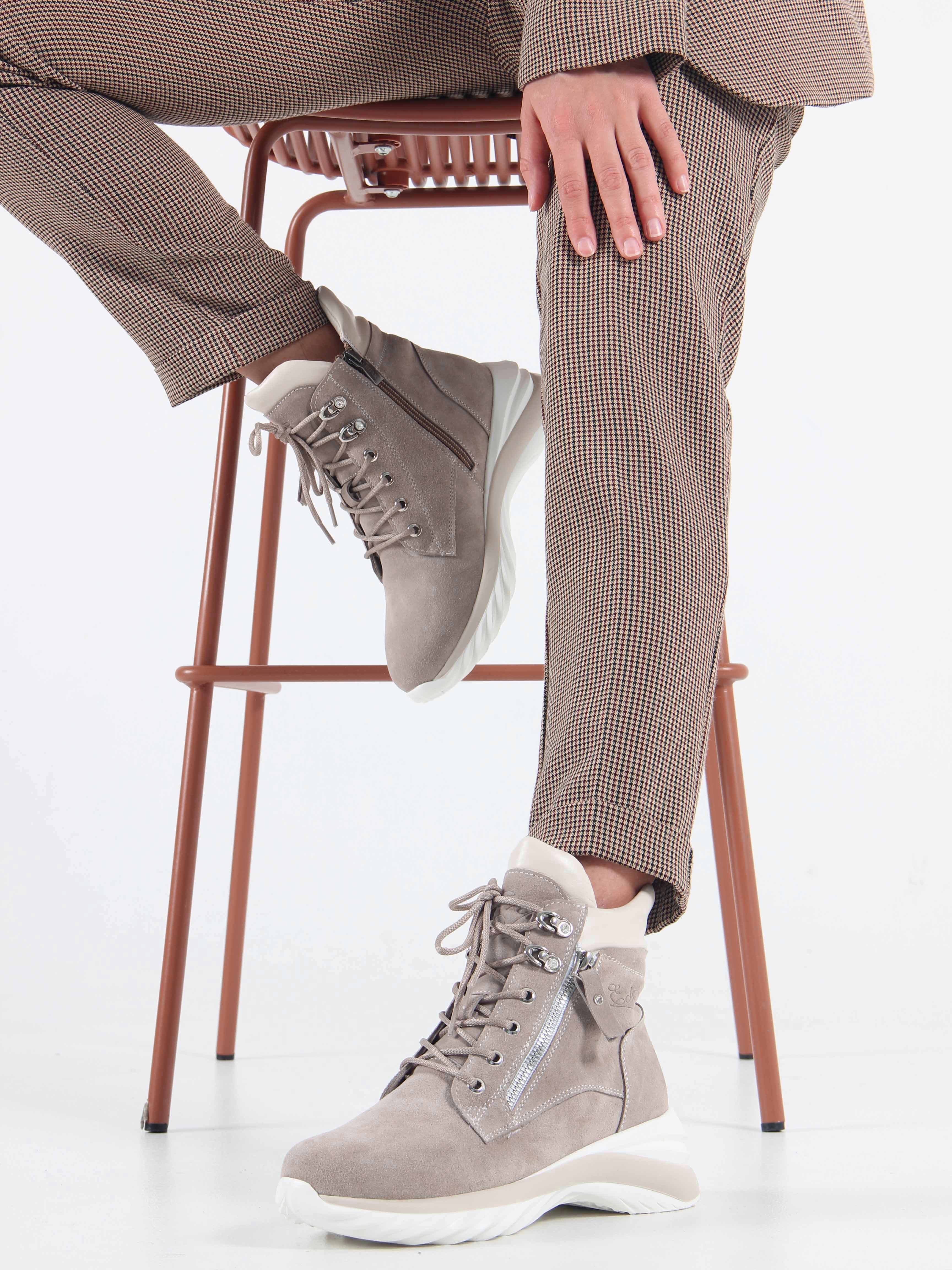 картинка Ботинки ED'ART 261.uno2'w. каменный замша от интернет магазина