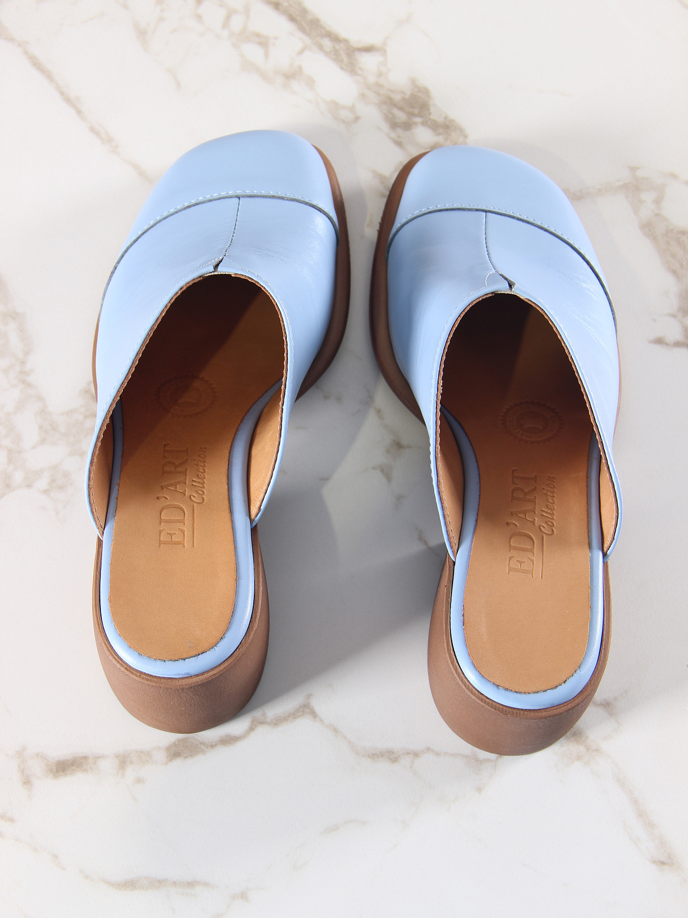 картинка Сабо ED'ART 5132.23663'br. Голубая виктория+коричневый от интернет магазина