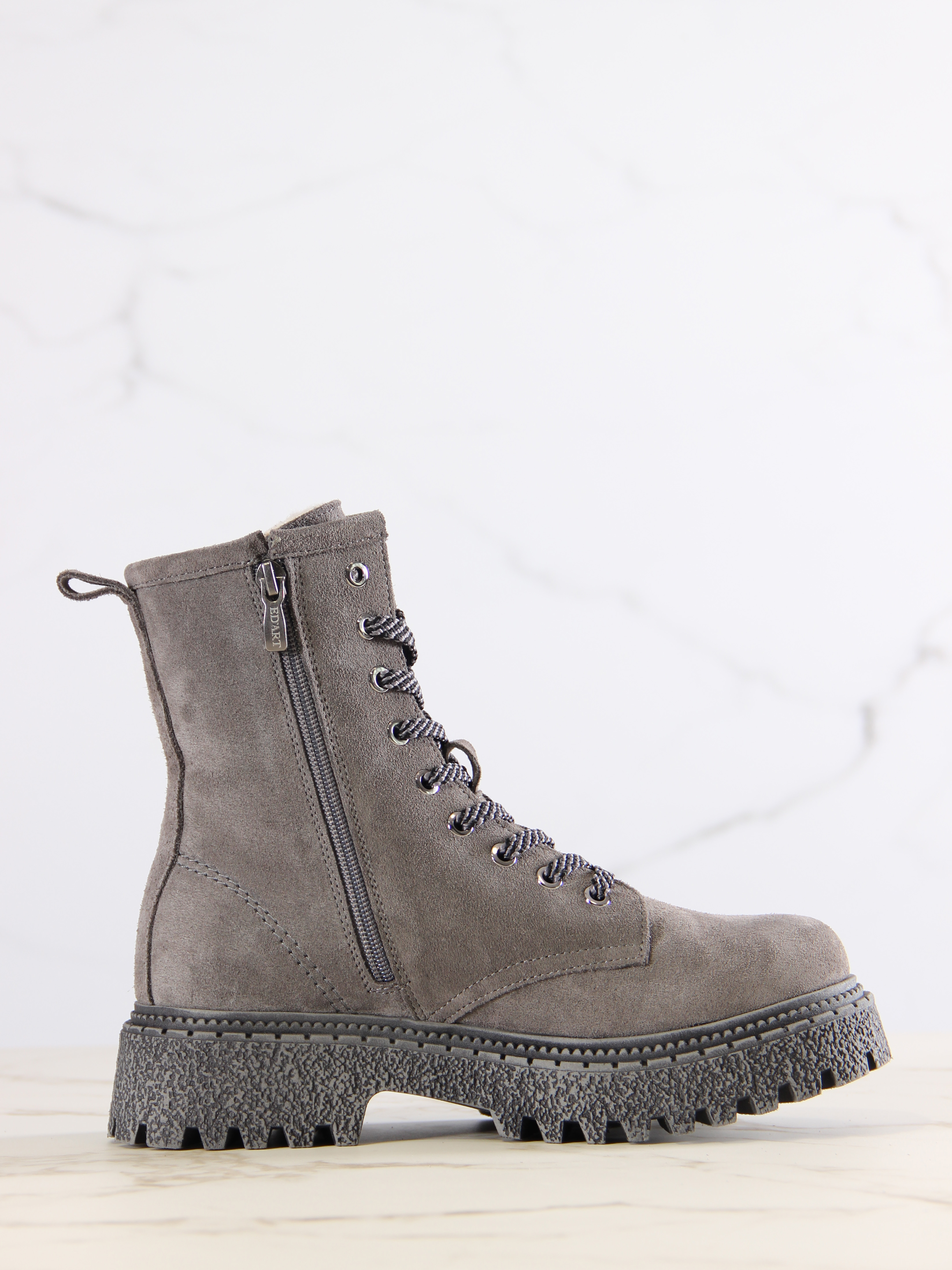 картинка Ботинки ED'ART 327.22511'gr.Серый замок замша от интернет магазина