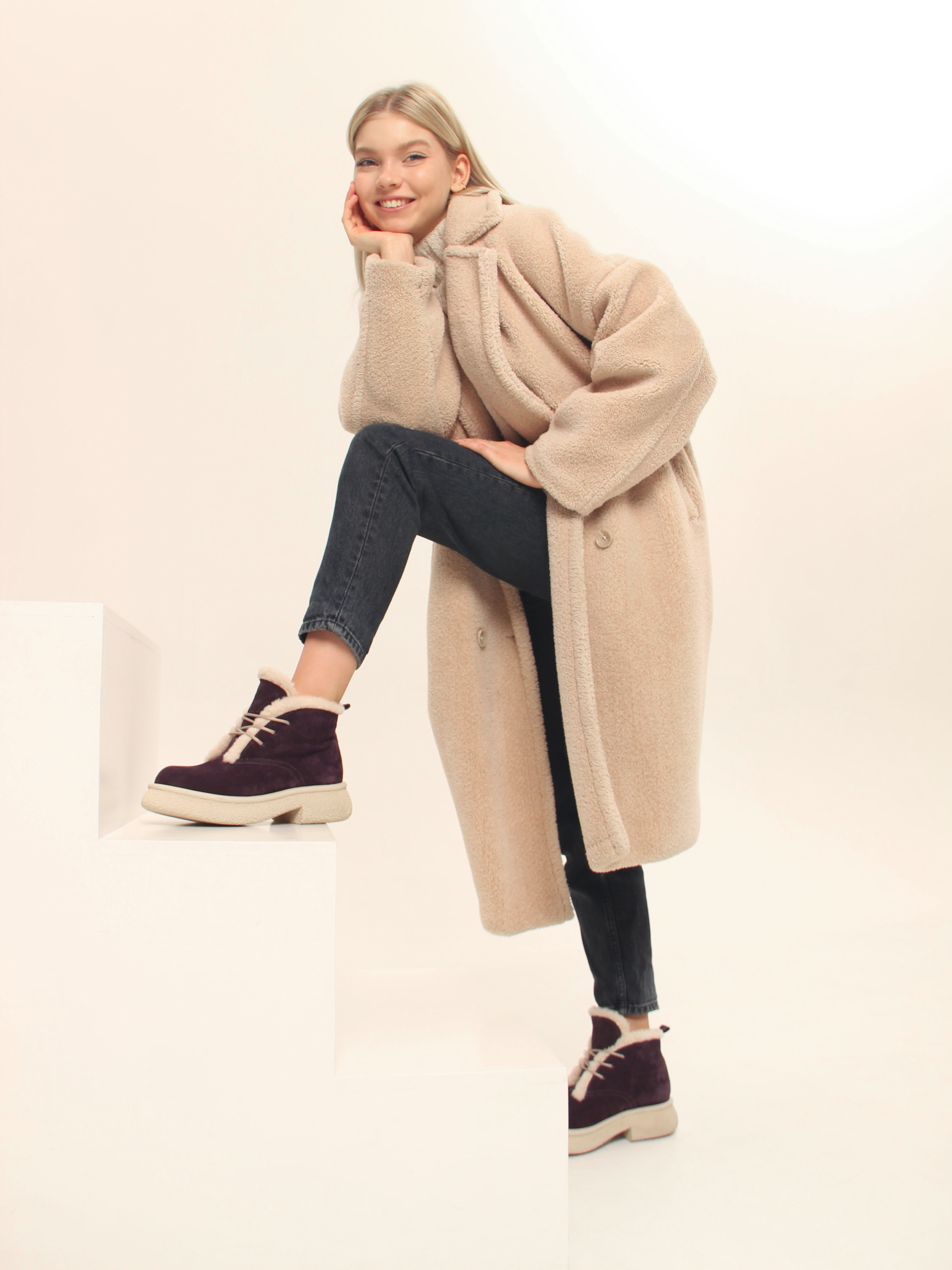 картинка Ботинки ED'ART 308.агата'w. сливовая замша з от интернет магазина