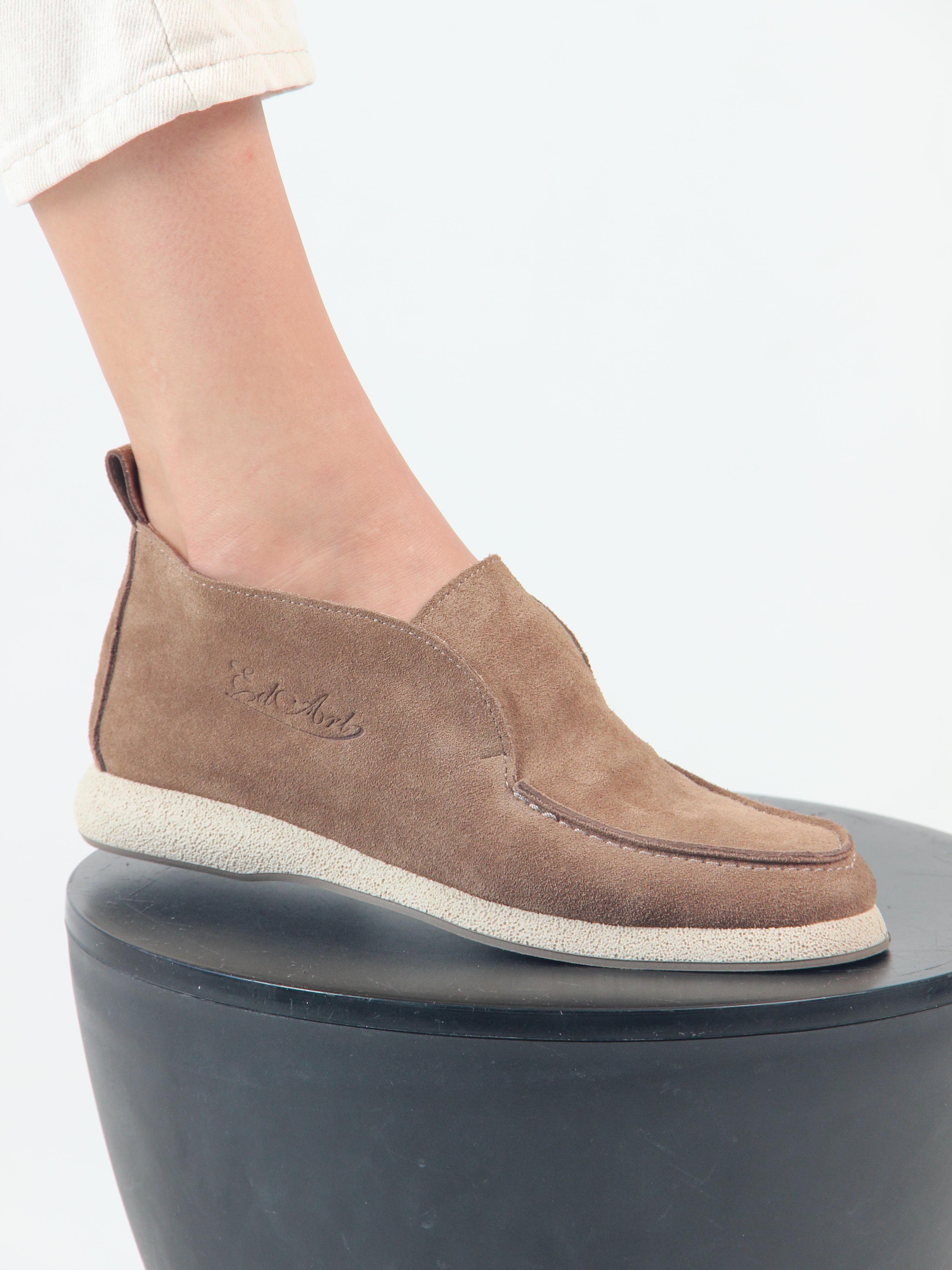 картинка Полуботинки ED'ART 207.1607'be. коричневый капучино замша от интернет магазина