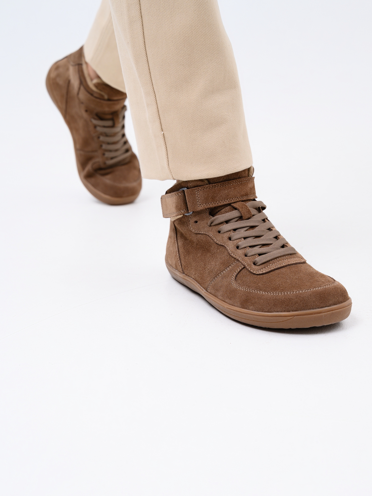 картинка Босоногие ботинки  ED'ART 211.NATA'br.Серо-коричневая замша от интернет магазина