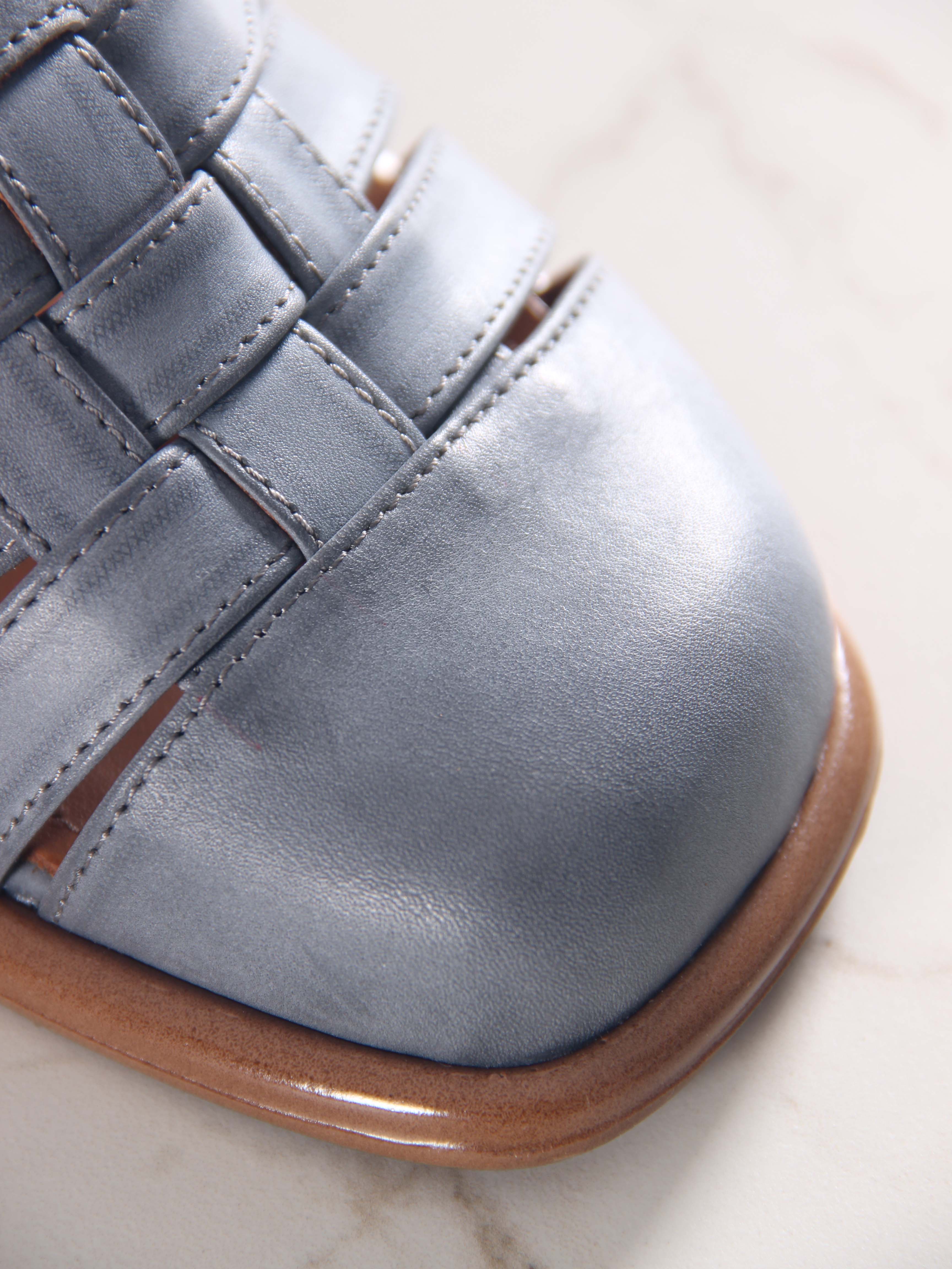 картинка Босоножки ED'ART 5035.23663'bе. Вакса серая +коричневый от интернет магазина