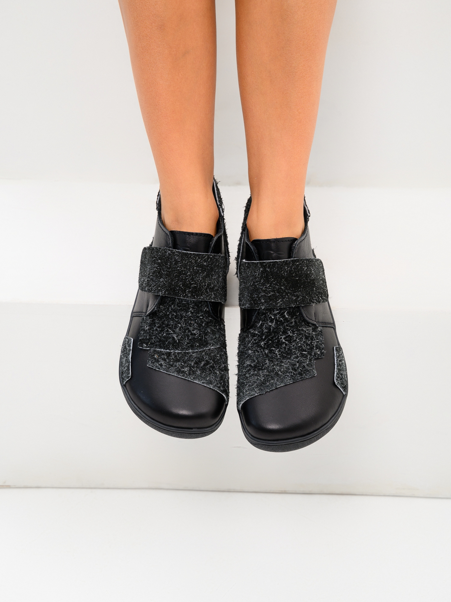 картинка Босоногие ботинки  ED'ART 206.NATA'bl.Черная кожа+черный джангл от интернет магазина