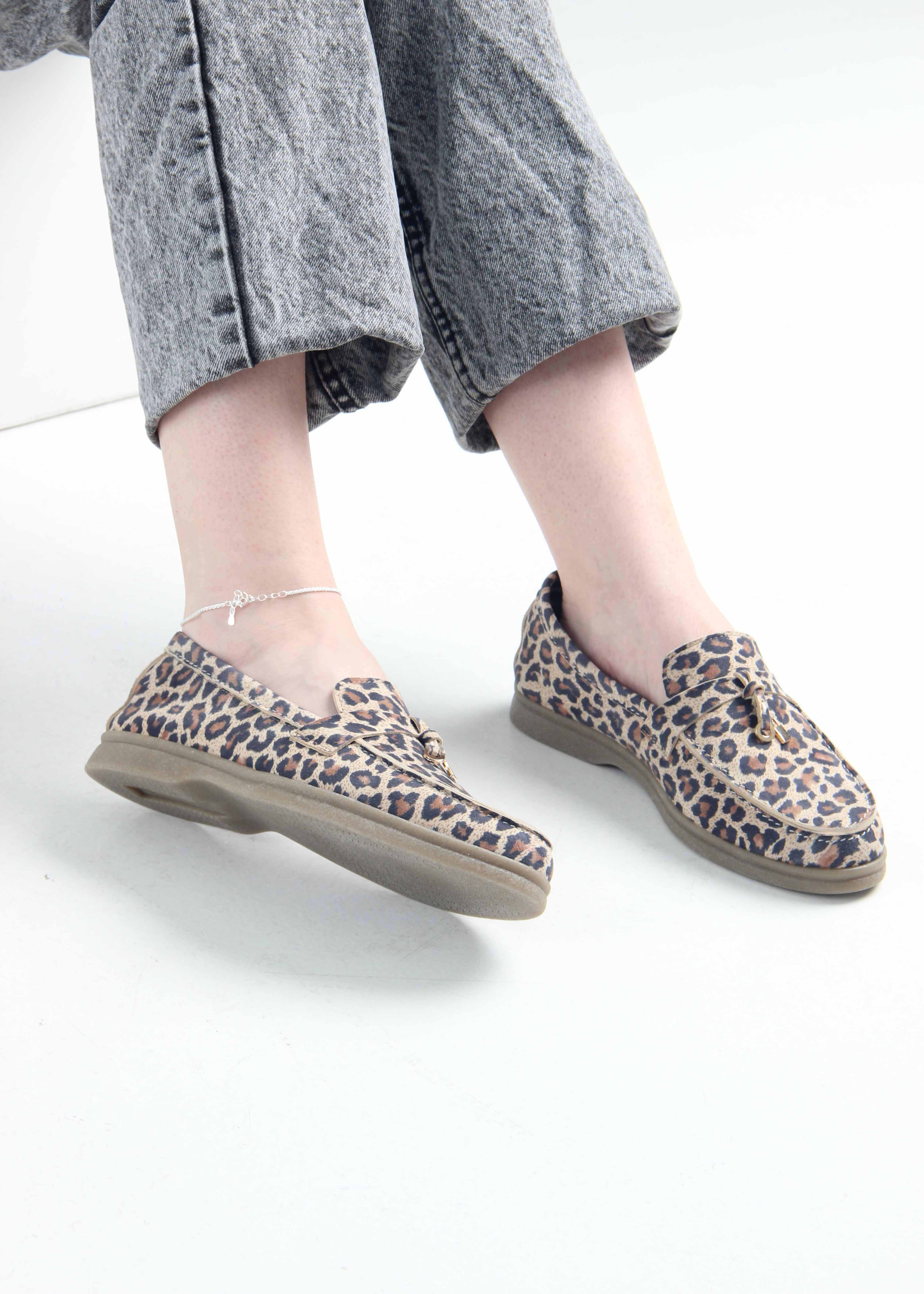 картинка Лоферы туфли ED'ART 170.2614'be. бежевый леопард от интернет магазина