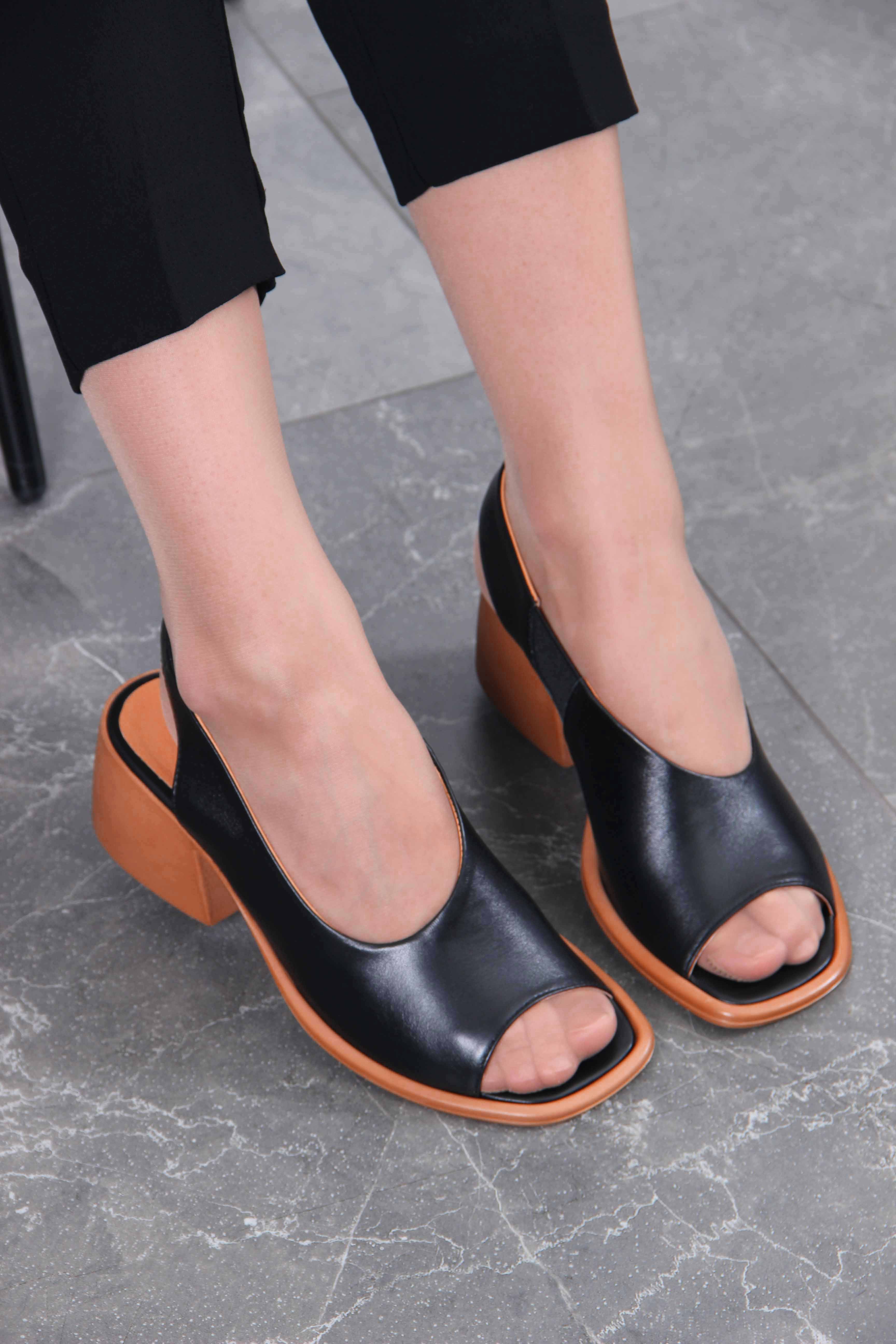 картинка Босоножки ED'ART 4011.23663'br. Черный-коричневый от интернет магазина