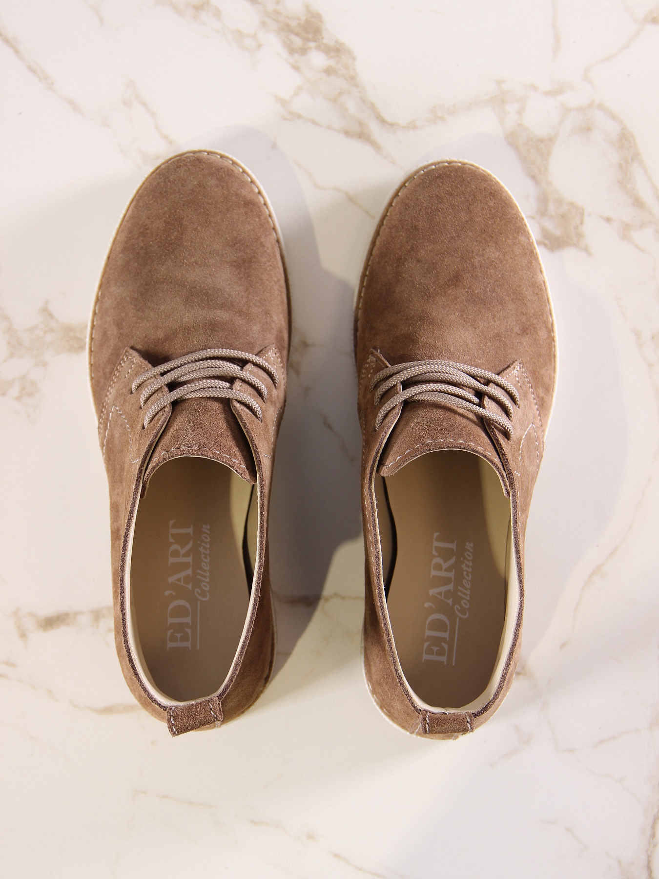 картинка Ботинки ED'ART 309.rose'be.Серо-коричневая замша от интернет магазина