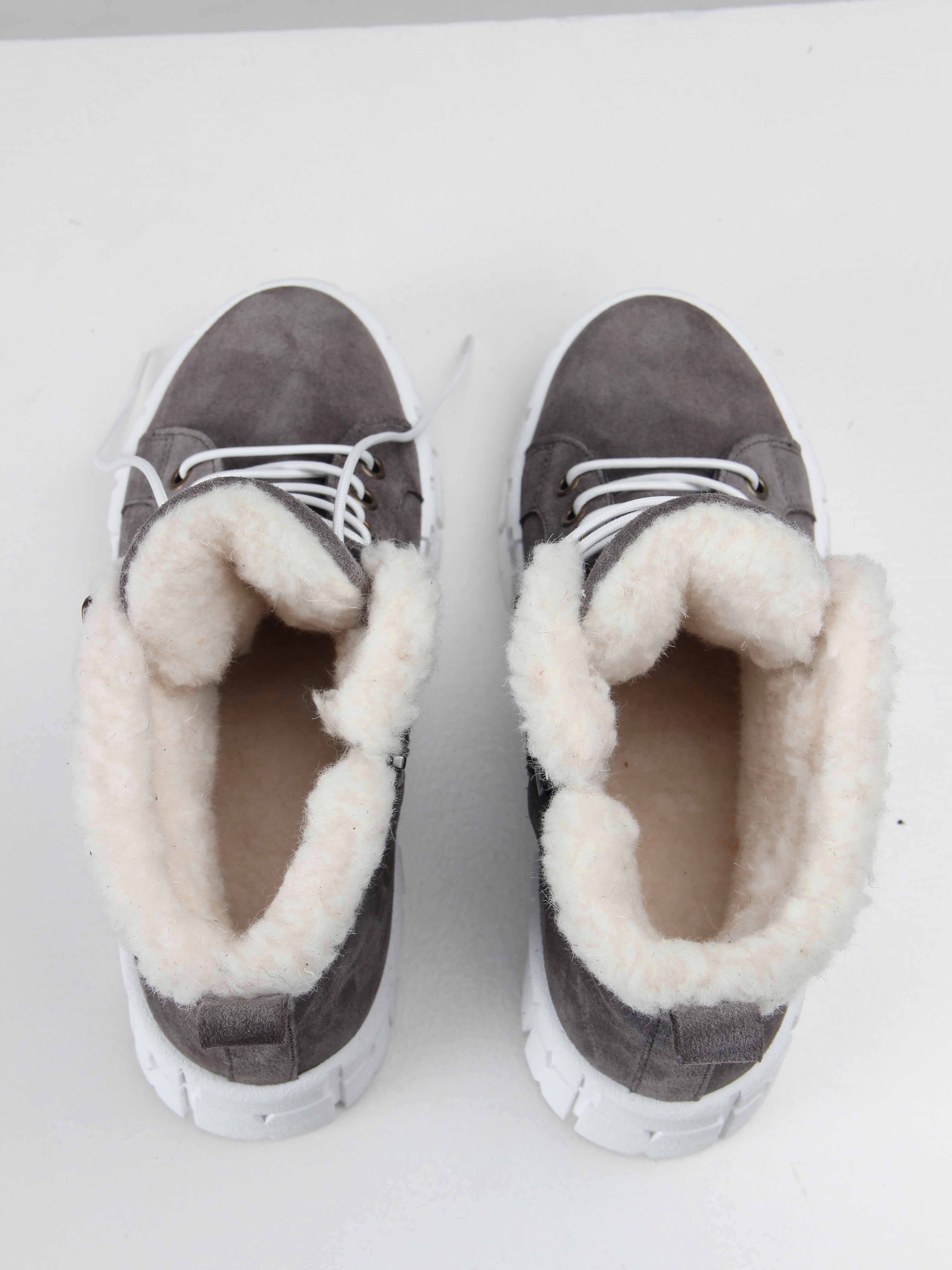 картинка Ботинки ED'ART 243.212131'w. серый замок замша от интернет магазина