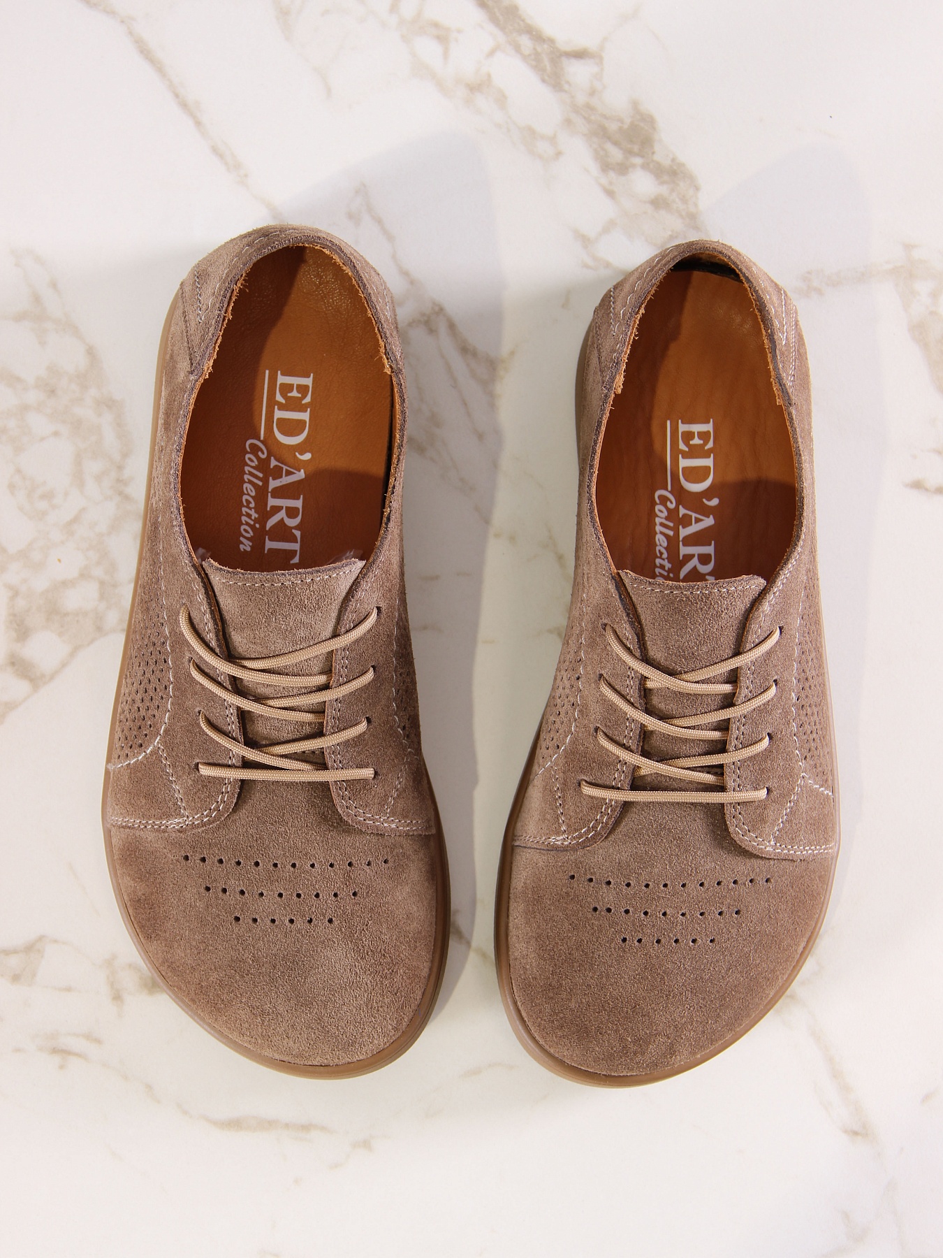 картинка Туфли босоногие  ED'ART 179.Р.асти'br.Серо-коричневая замша от интернет магазина