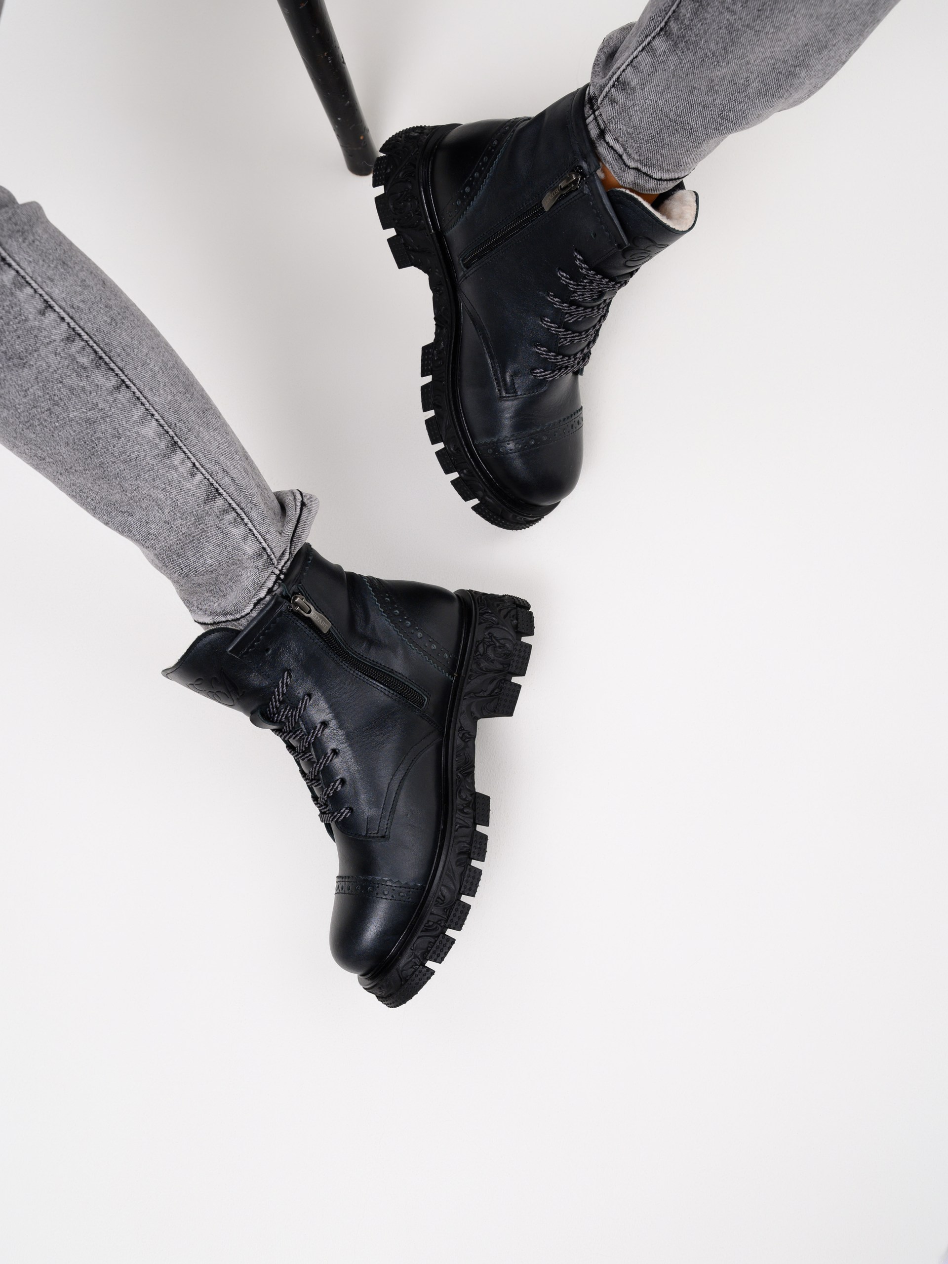 картинка Ботинки ED'ART 319.PODYUM141'bl. Вакса черная от интернет магазина