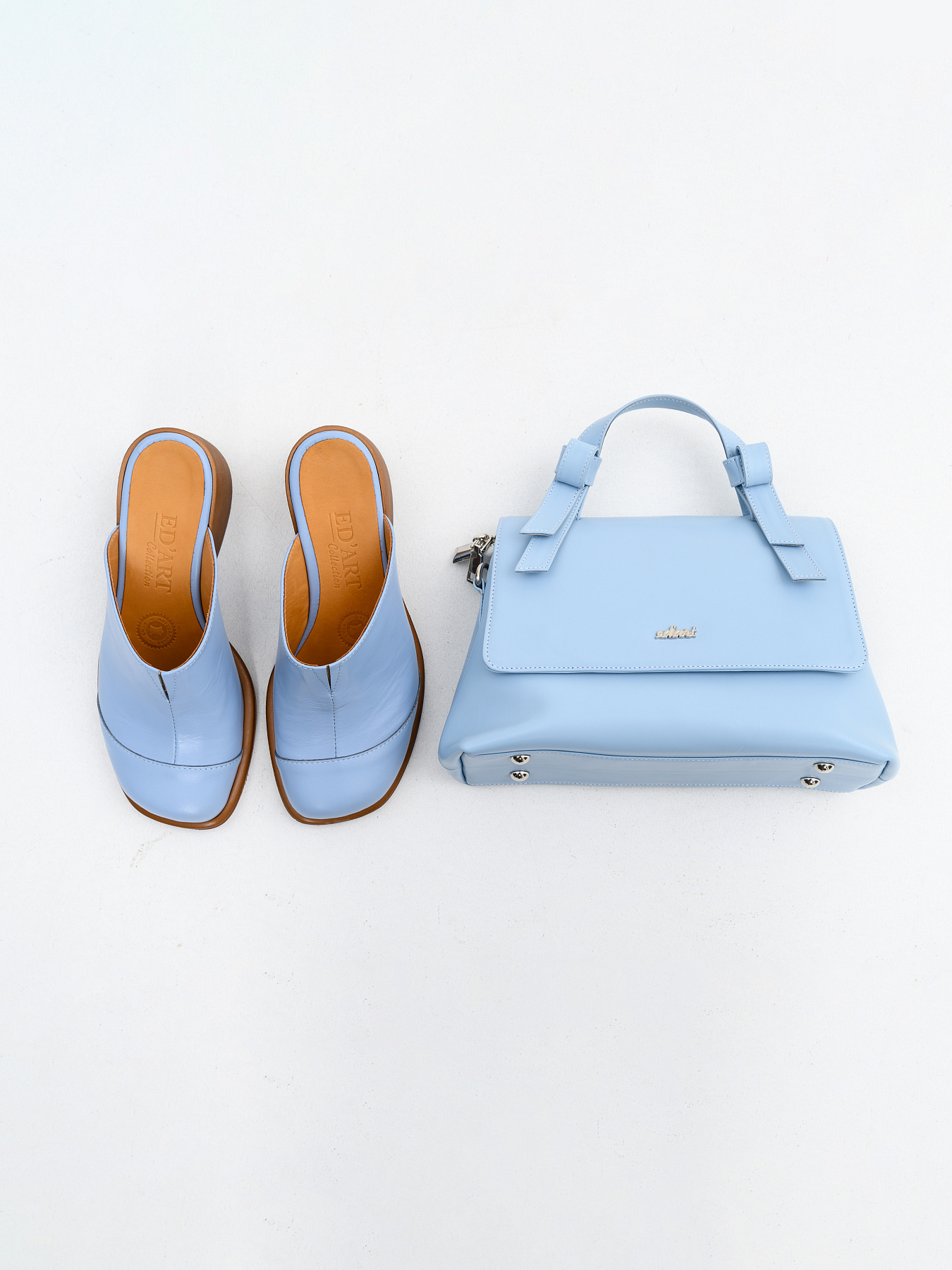 картинка Сабо ED'ART 5132.23663'br. Голубая виктория+коричневый от интернет магазина