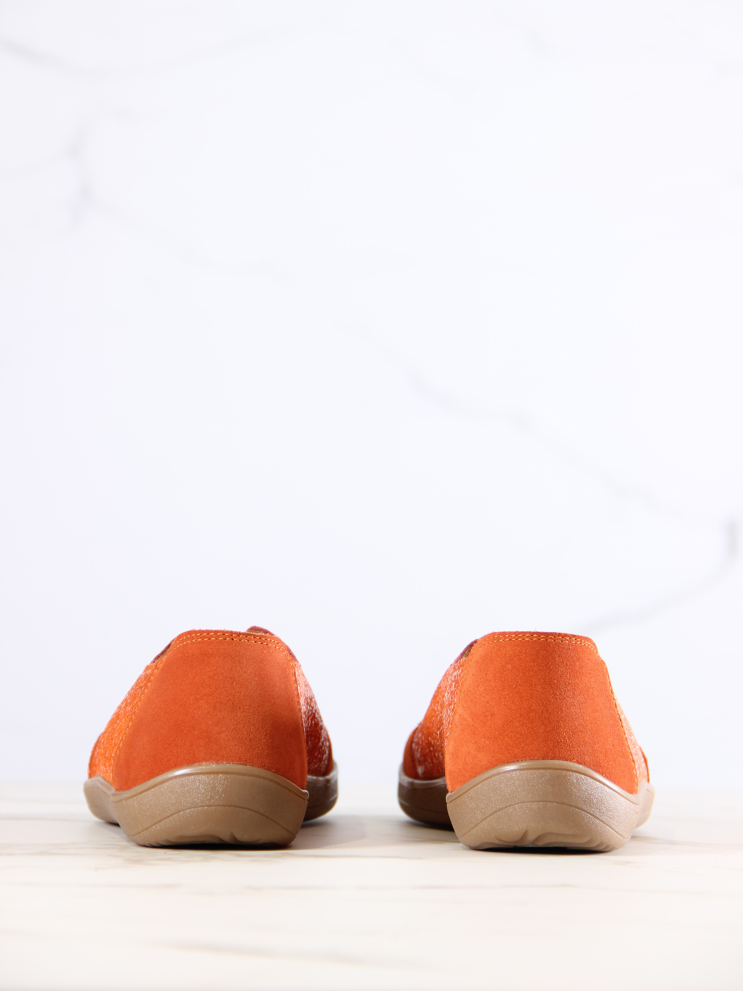 картинка Босоногие туфли ED'ART 188.nata'br.Оранжевый наплак+оранжевая замша от интернет магазина