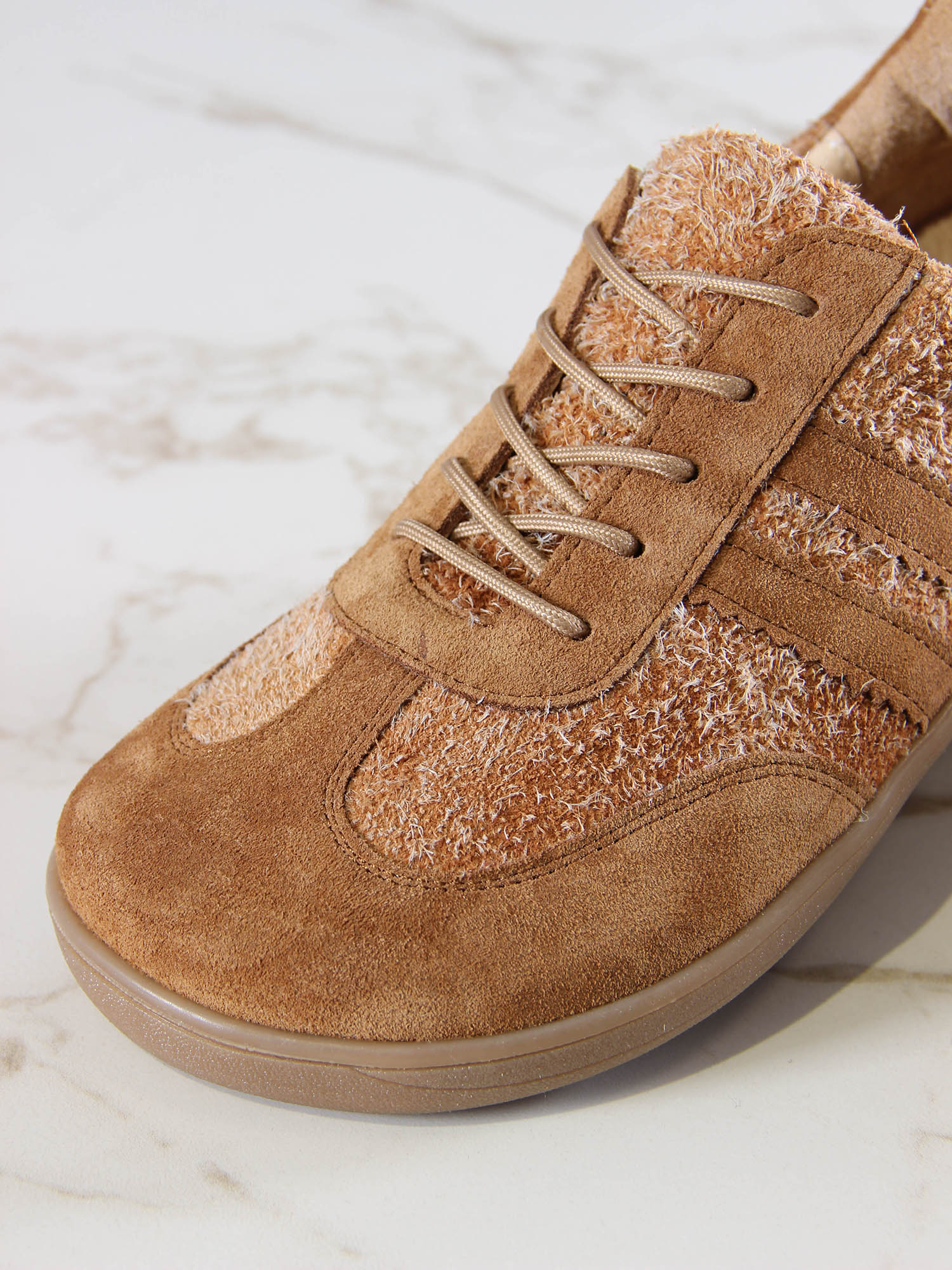 картинка Босоногие кеды ED'ART 184.nata'br.Джангл кемл+светло коричневая замша от интернет магазина