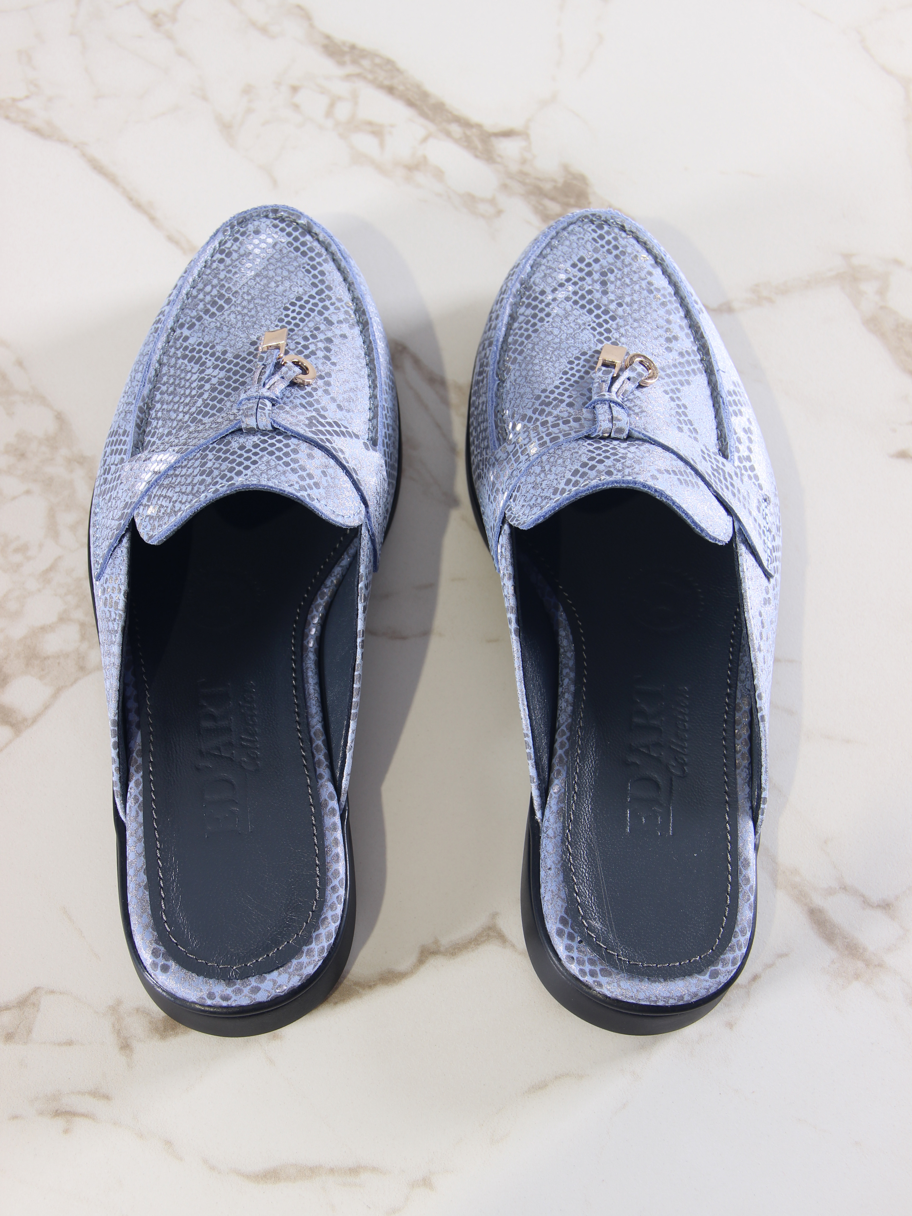 картинка Мюли ED'ART 1070.2614'bl. голубая мамба от интернет магазина