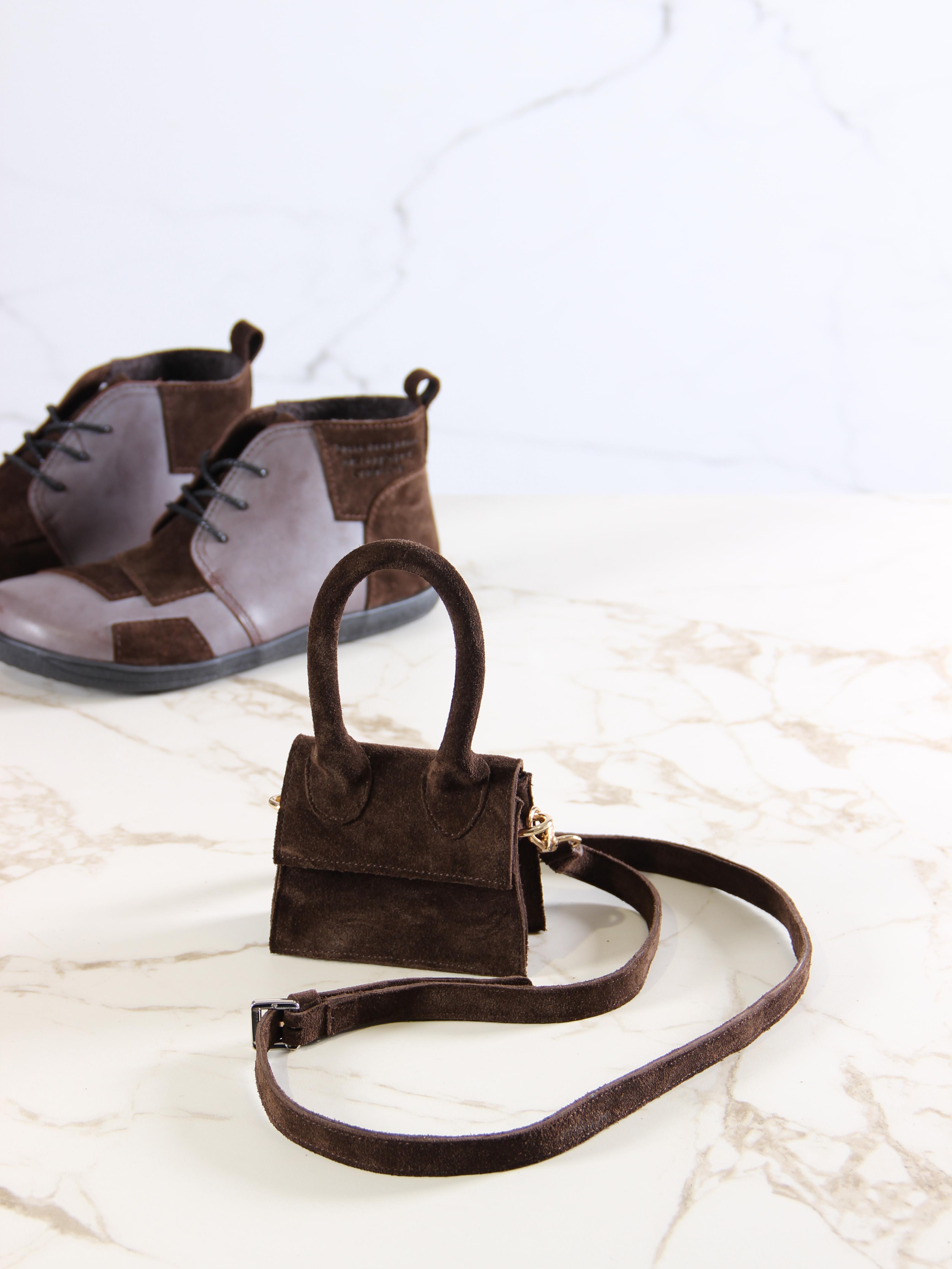 картинка Сумка ED`ART  J 01.Коричневая замша от интернет магазина