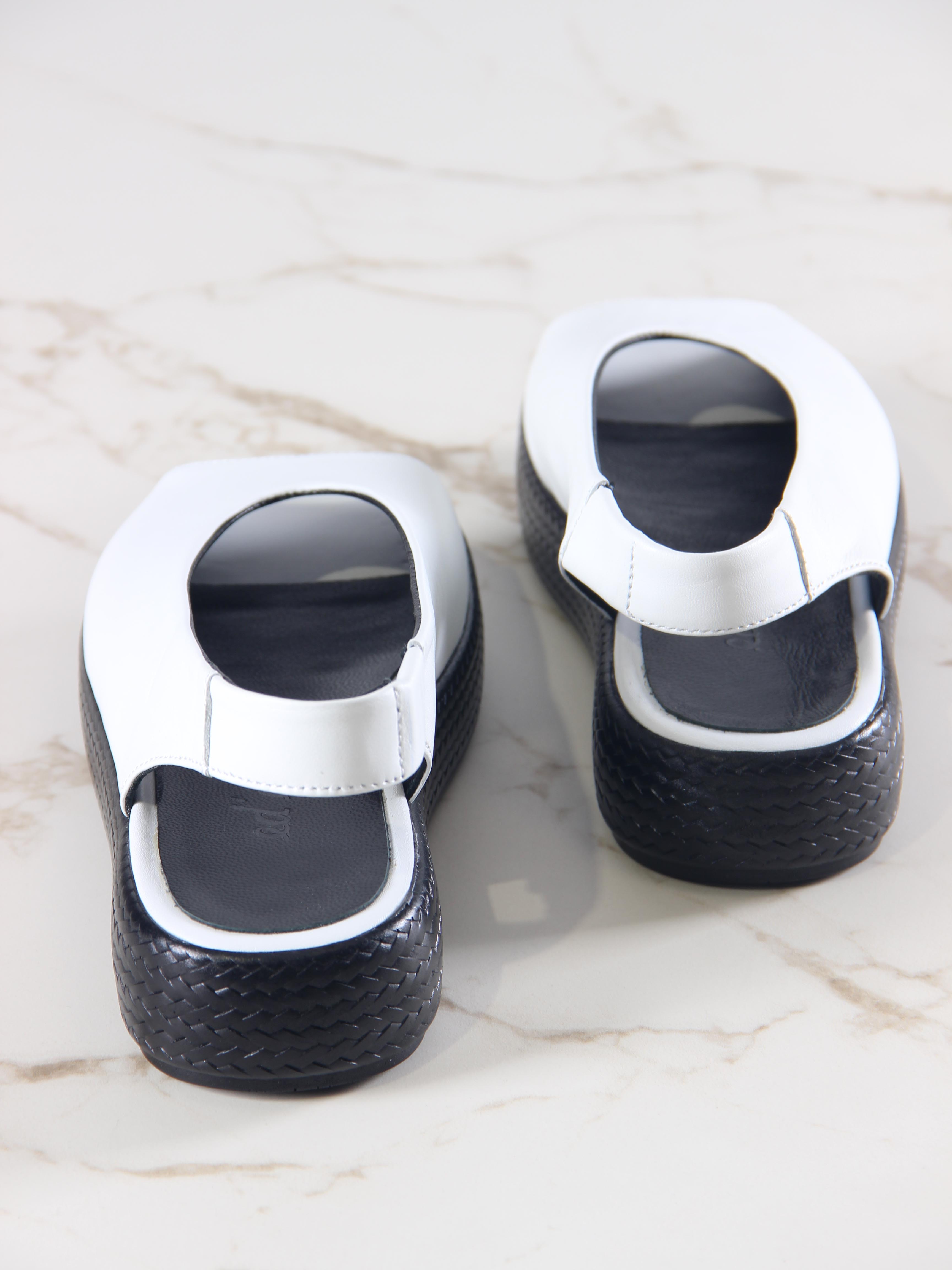 картинка Босоножки ED'ART 1019.2530'bl. белый+черный от интернет магазина