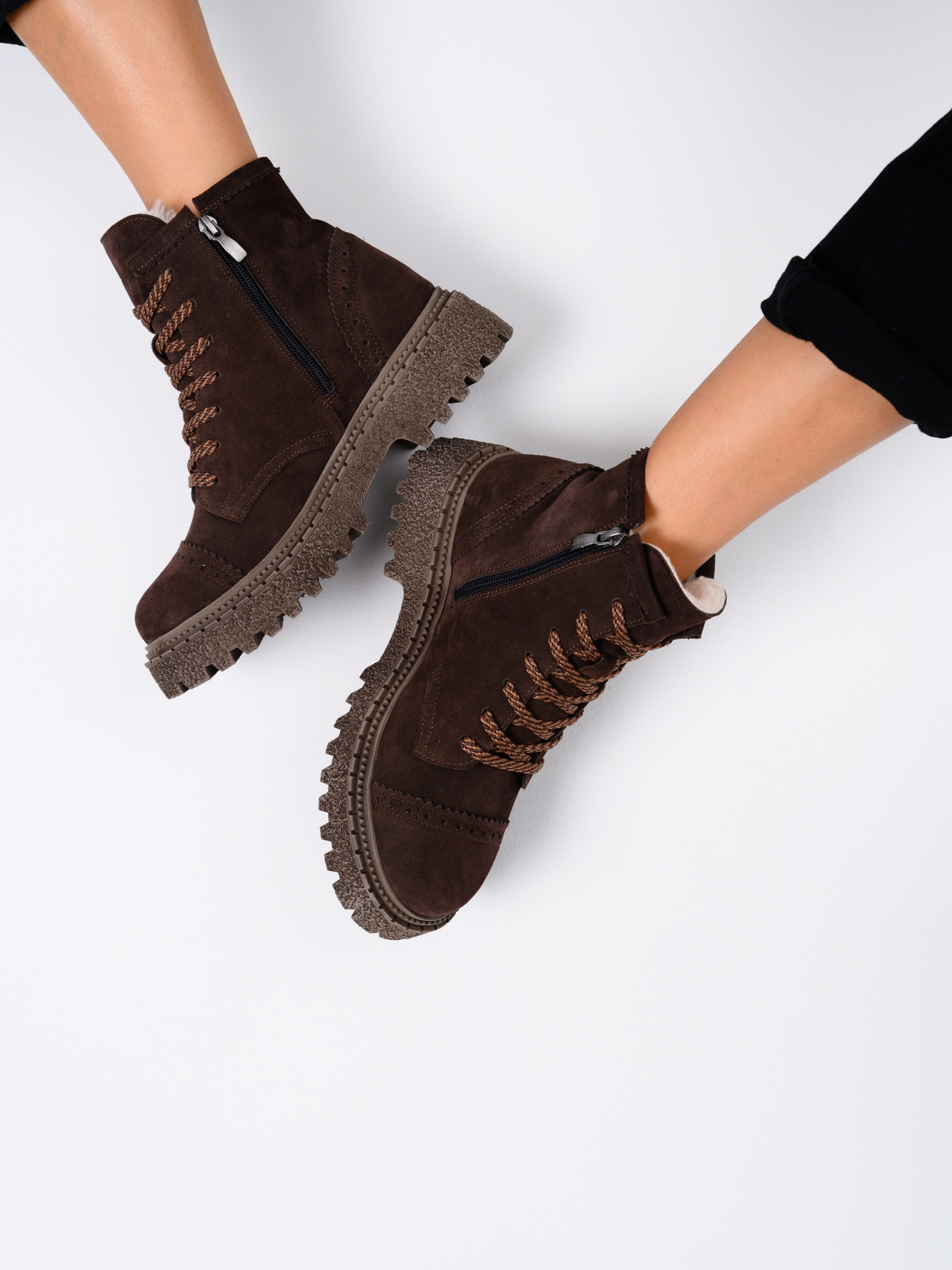 картинка Ботинки ED'ART 319.22511'br. Коричневый замша от интернет магазина