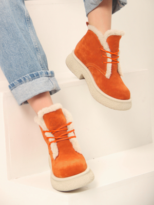 Ботинки ED'ART 308.агата'w. мандарин замша з R