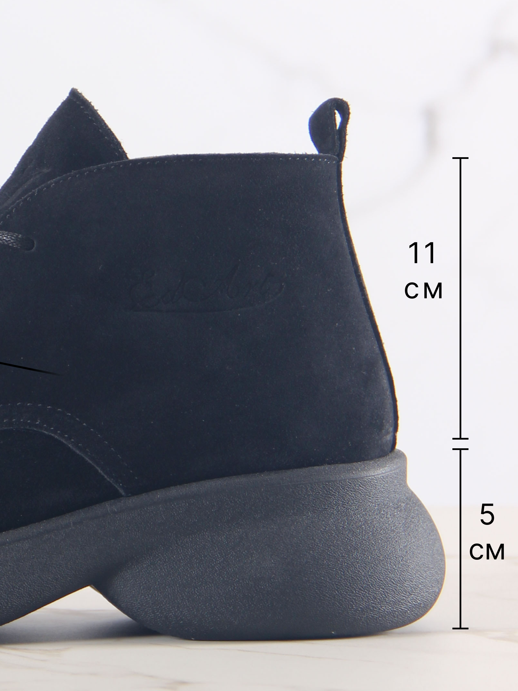 картинка Ботинки  ED'ART 308.927'bl.Черный замша от интернет магазина