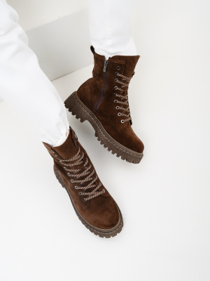 Ботинки ED'ART 327.22511'br.Коричневый замша