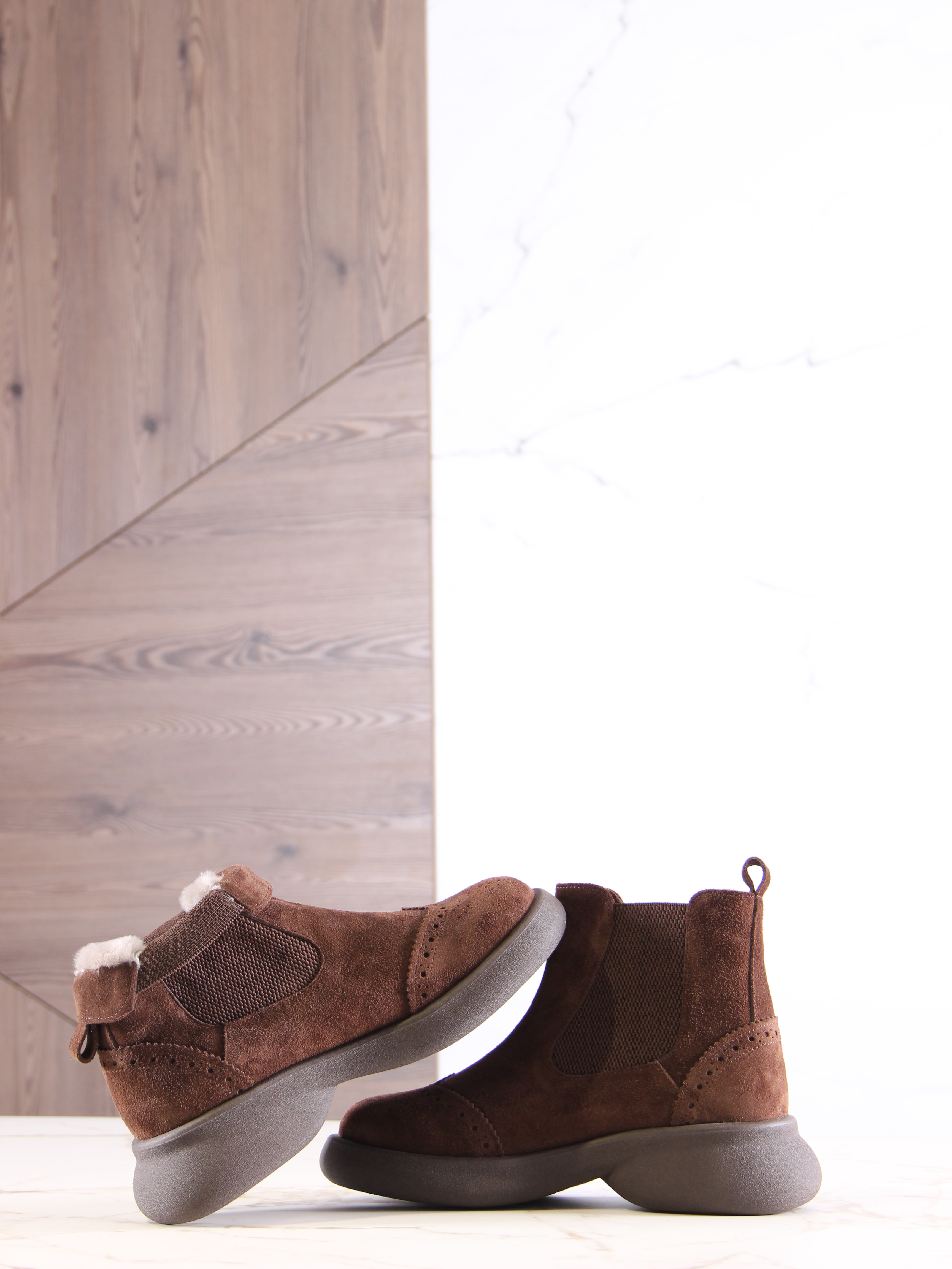 картинка Челси ED'ART 332.927'br. Коричневая замша от интернет магазина