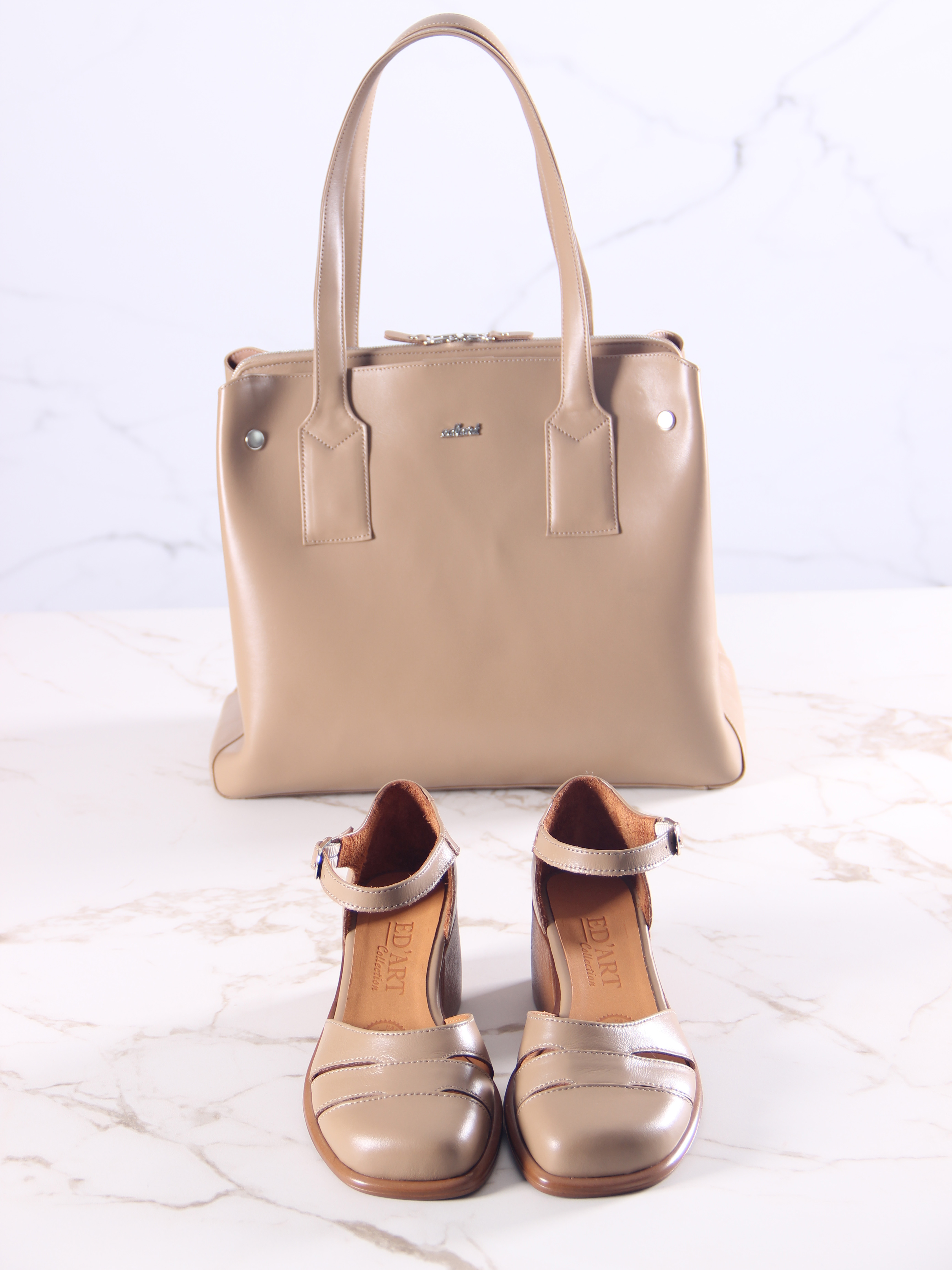 картинка Босоножки ED'ART 5032.23663'be. Круассан майами +коричневый от интернет магазина