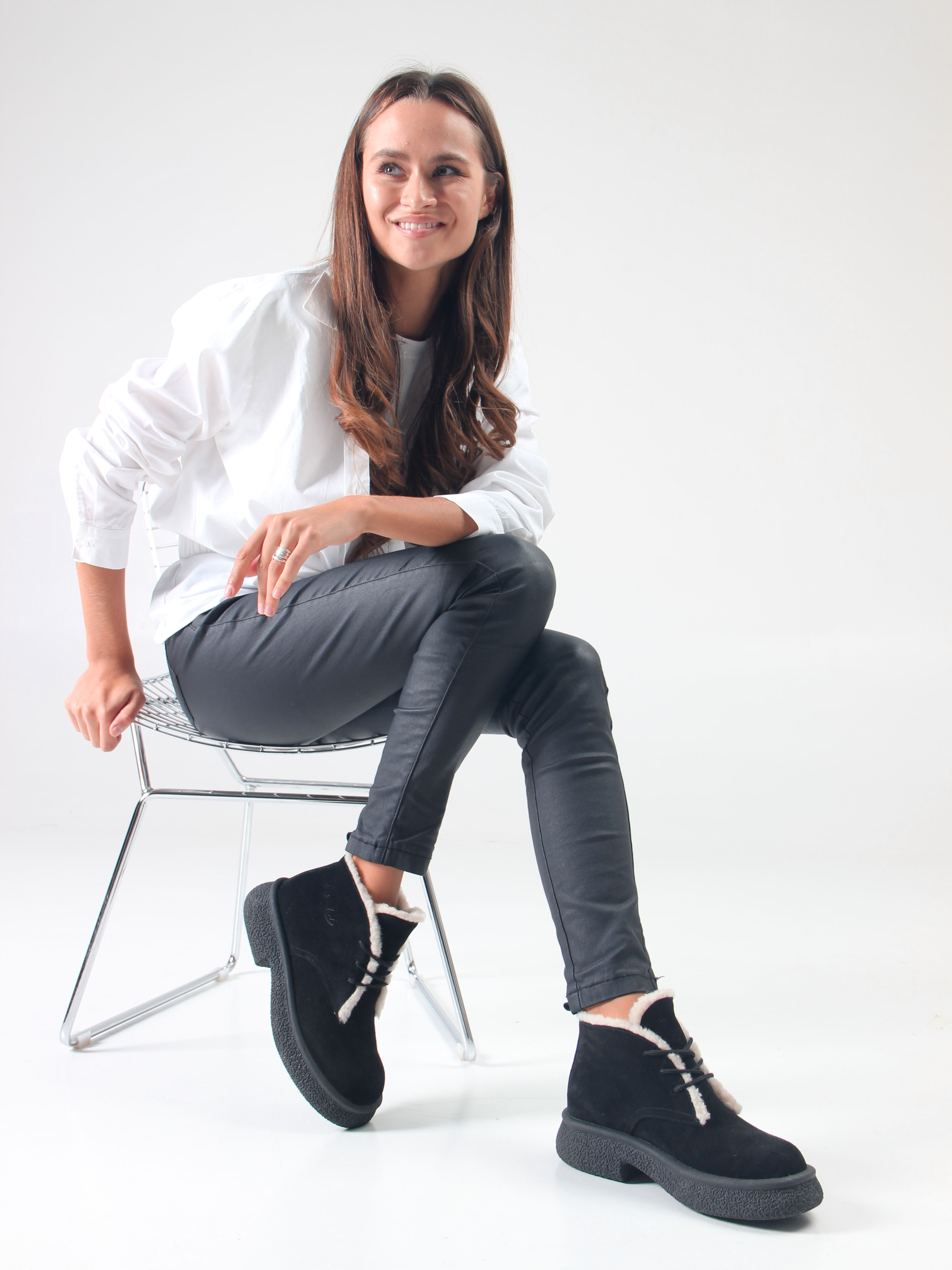 картинка Ботинки ED'ART 308.агата'bl. черный замша от интернет магазина