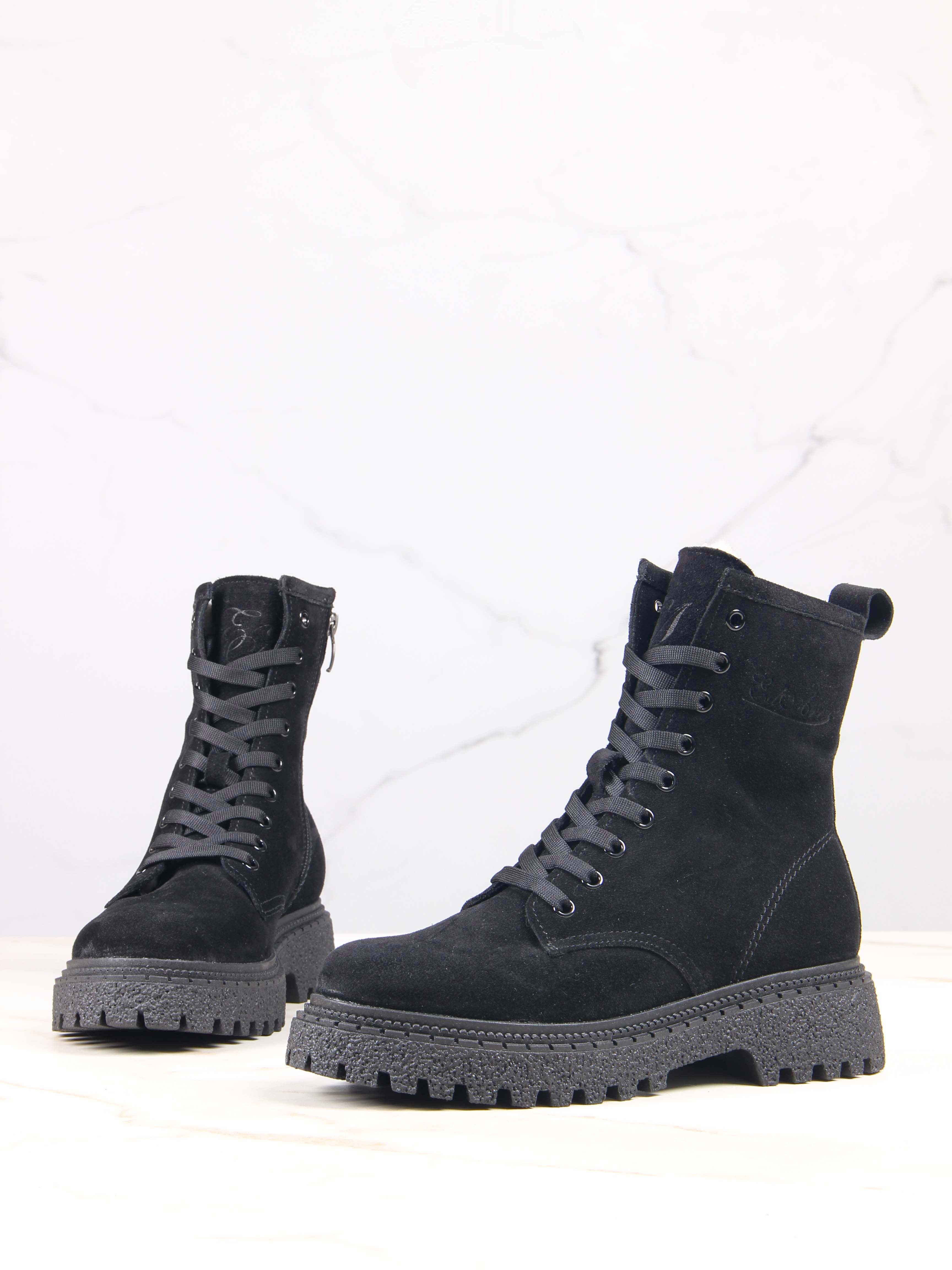 картинка Ботинки ED'ART 327.asteria.bl черный замш от интернет магазина