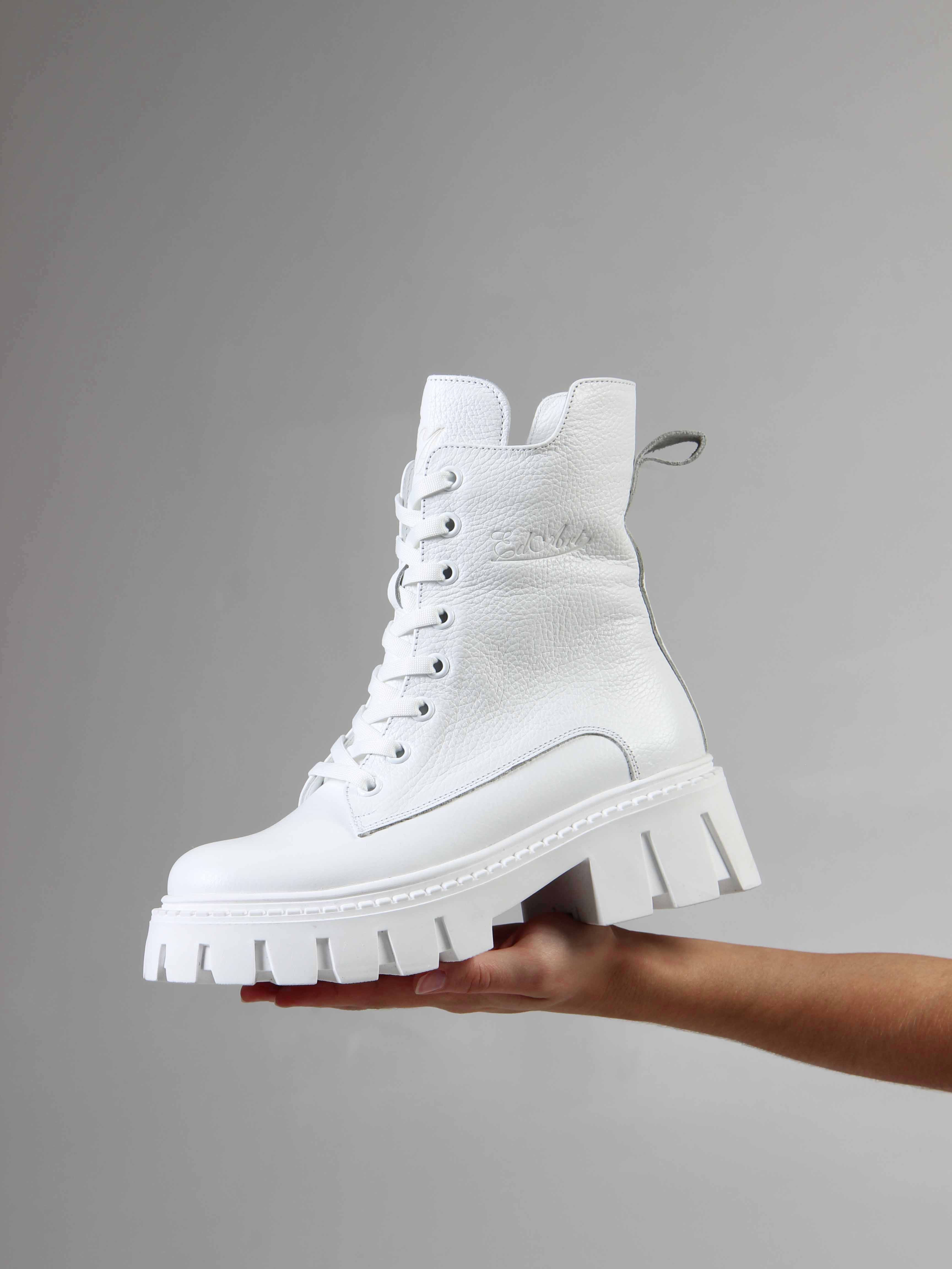 картинка Ботинки ED'ART 346.чанки'w. Белый бартон от интернет магазина
