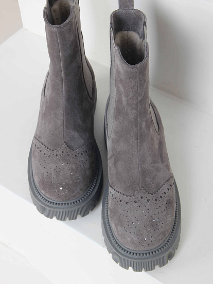 картинка Челси 360.P.taskana'gr. серый замок замша от интернет магазина