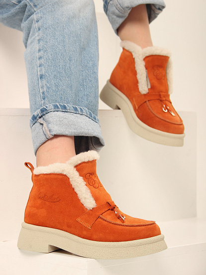 картинка Ботинки ED'ART 307.florida 'be.мандарин замша от интернет магазина