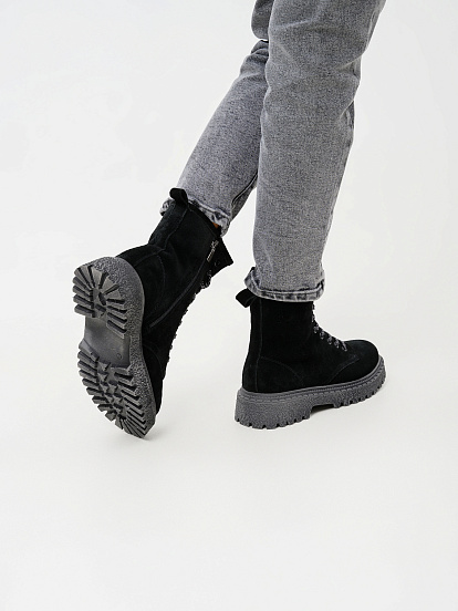 картинка Ботинки ED'ART 327.22511'gr. Черные замша от интернет магазина