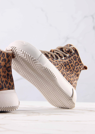 картинка Ботинки ED'ART 217.PODYUM151'be. коричневый леопард замша от интернет магазина