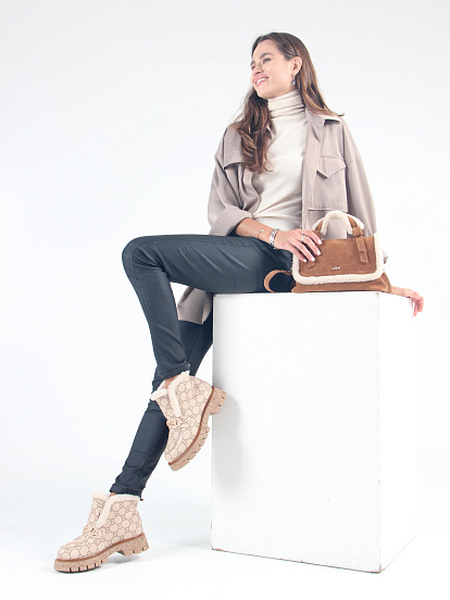 картинка Ботинки ED'ART 307. PODYUM141 'br. бежевый гучи коричневый от интернет магазина