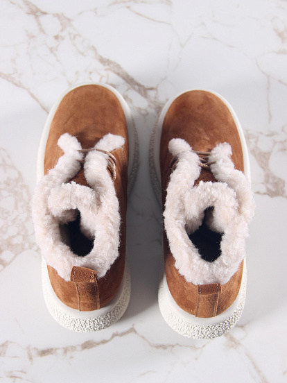 картинка Ботинки ED'ART 308.агата'w. светло коричневый замша от интернет магазина