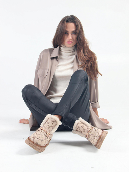 картинка Ботинки ED'ART 307. PODYUM141 'br. бежевый гучи коричневый от интернет магазина