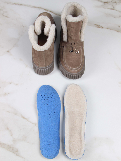 картинка Ботинки ED'ART 307.от11'br. коричневый капучино замша от интернет магазина