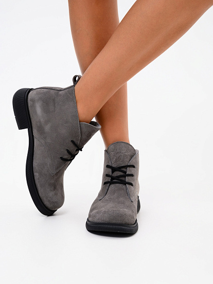 картинка Ботинки ED'ART 308.патриция'bl. Серый замок замша от интернет магазина