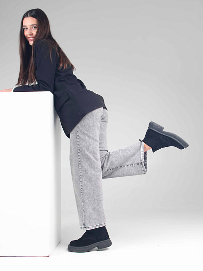 картинка Ботинки ED'ART 308.агата'bl. чёрный замша от интернет магазина