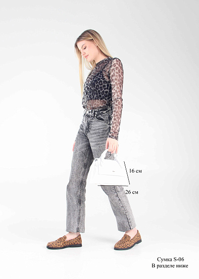 картинка Лоферы туфли ED'ART 170.2614'bl. коричневый леопард от интернет магазина