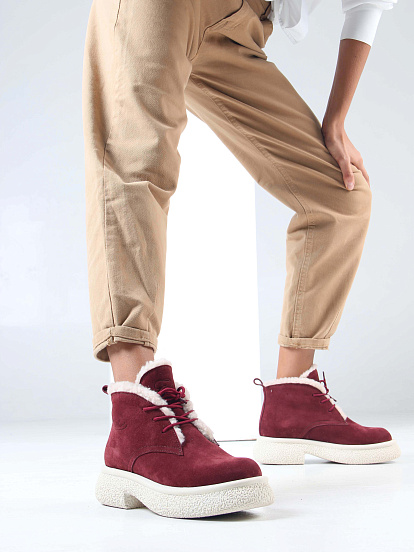 картинка Ботинки ED'ART 308.агата'w. бордo замша з от интернет магазина