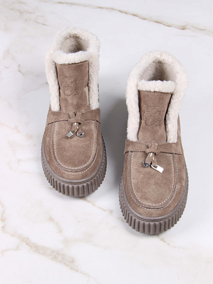 картинка Ботинки ED'ART 307.от11'br. коричневый капучино замша от интернет магазина