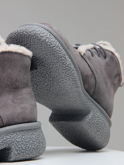 картинка Ботинки ED'ART 308.агата gr. серый замок замша от интернет магазина