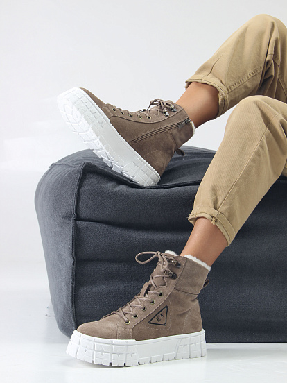 картинка Ботинки ED'ART 216.212131'w. коричневый капучино замша от интернет магазина