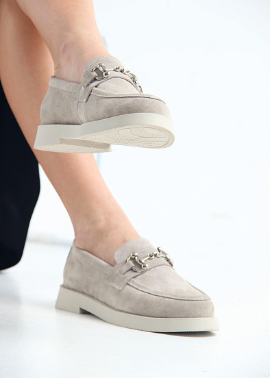 картинка Лоферы туфли ED'ART 172.1841'be. каменная замша от интернет магазина